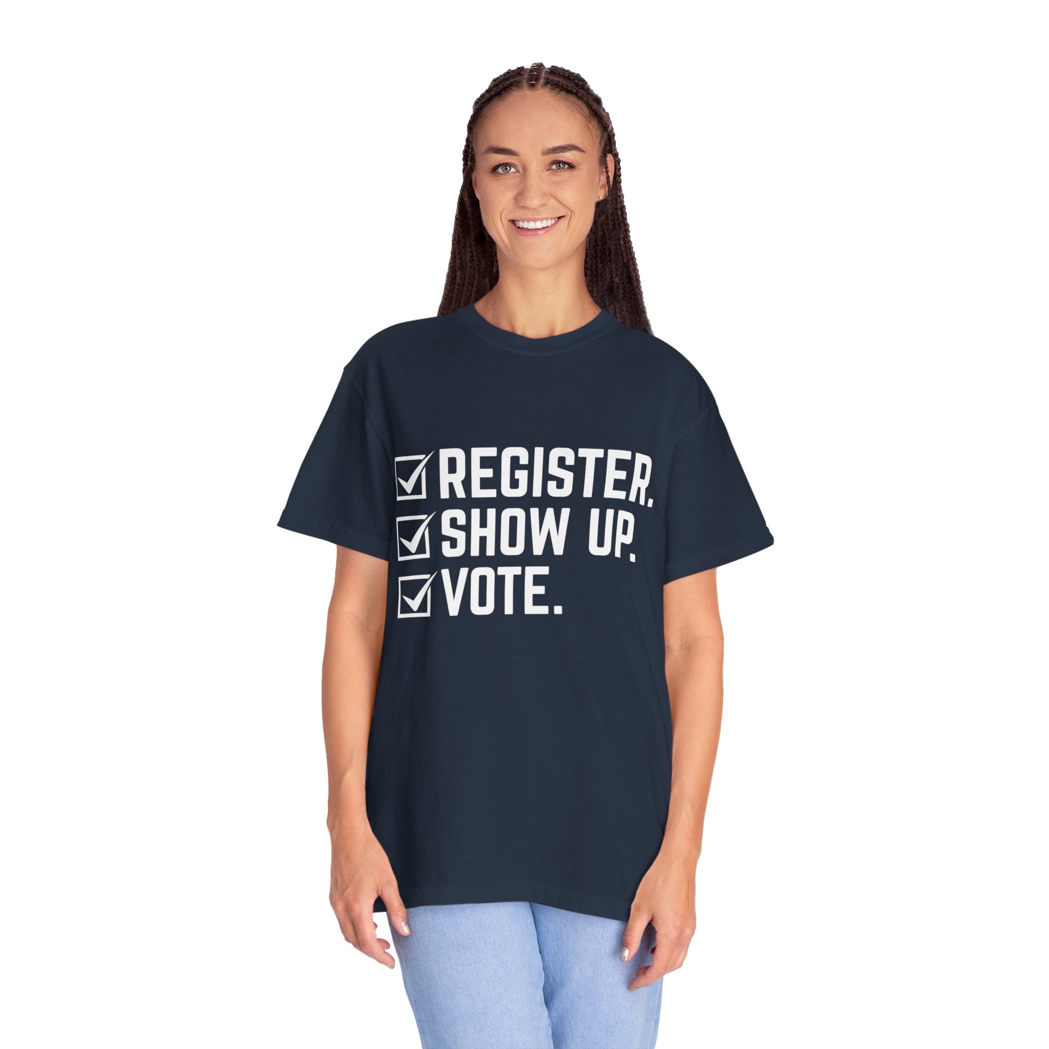 Register Show Up Vote Shirt, Election Day T-shirt, 2024 Election Shirt, Right to Vote Shirt, Political Tee, Voting Shirt, Republican Gift