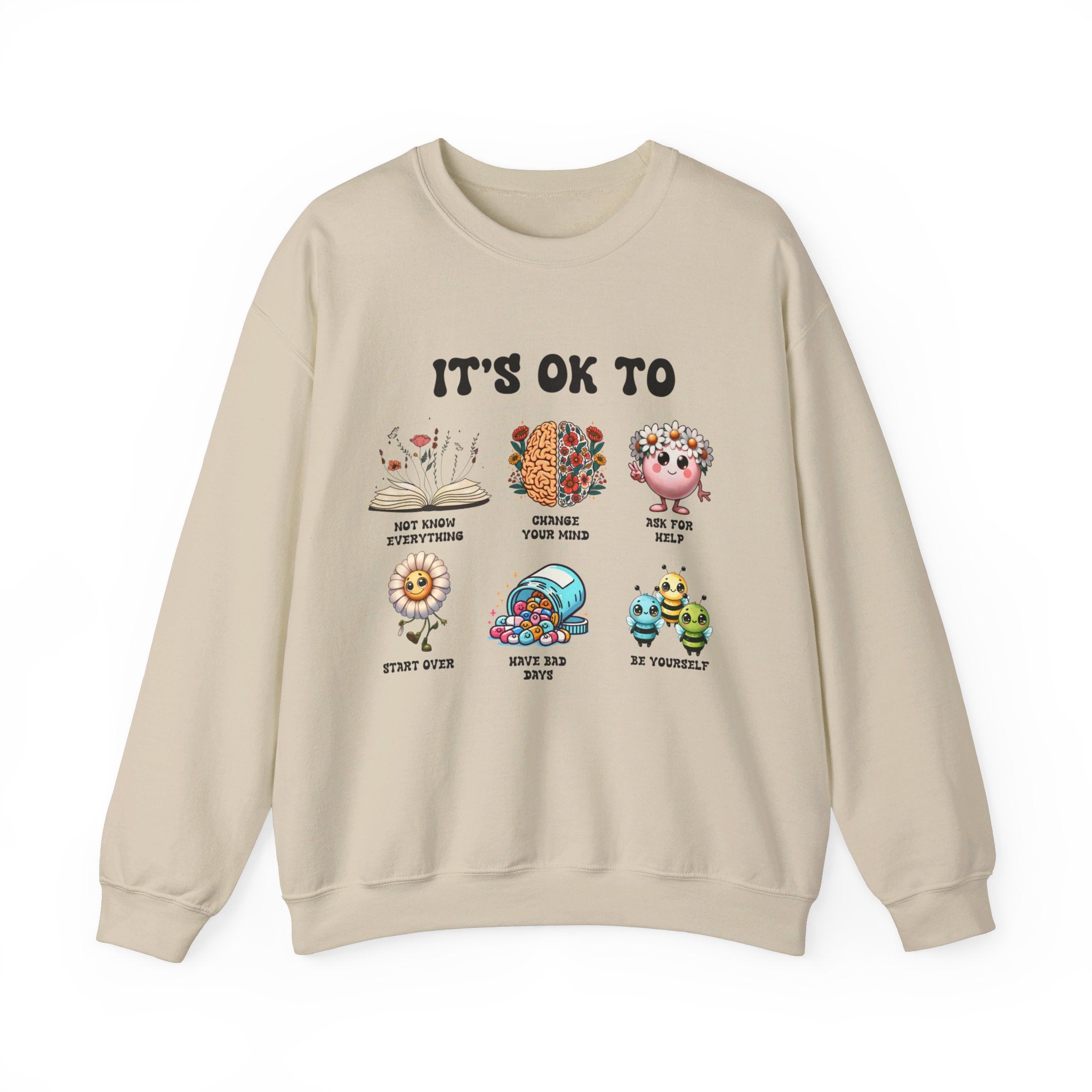 Teacher Sweatshirt, Mental Health its ok to be yourself, School Counselor, Positive affirmations, Therapist SPED Teacher SLP saying Hoodie