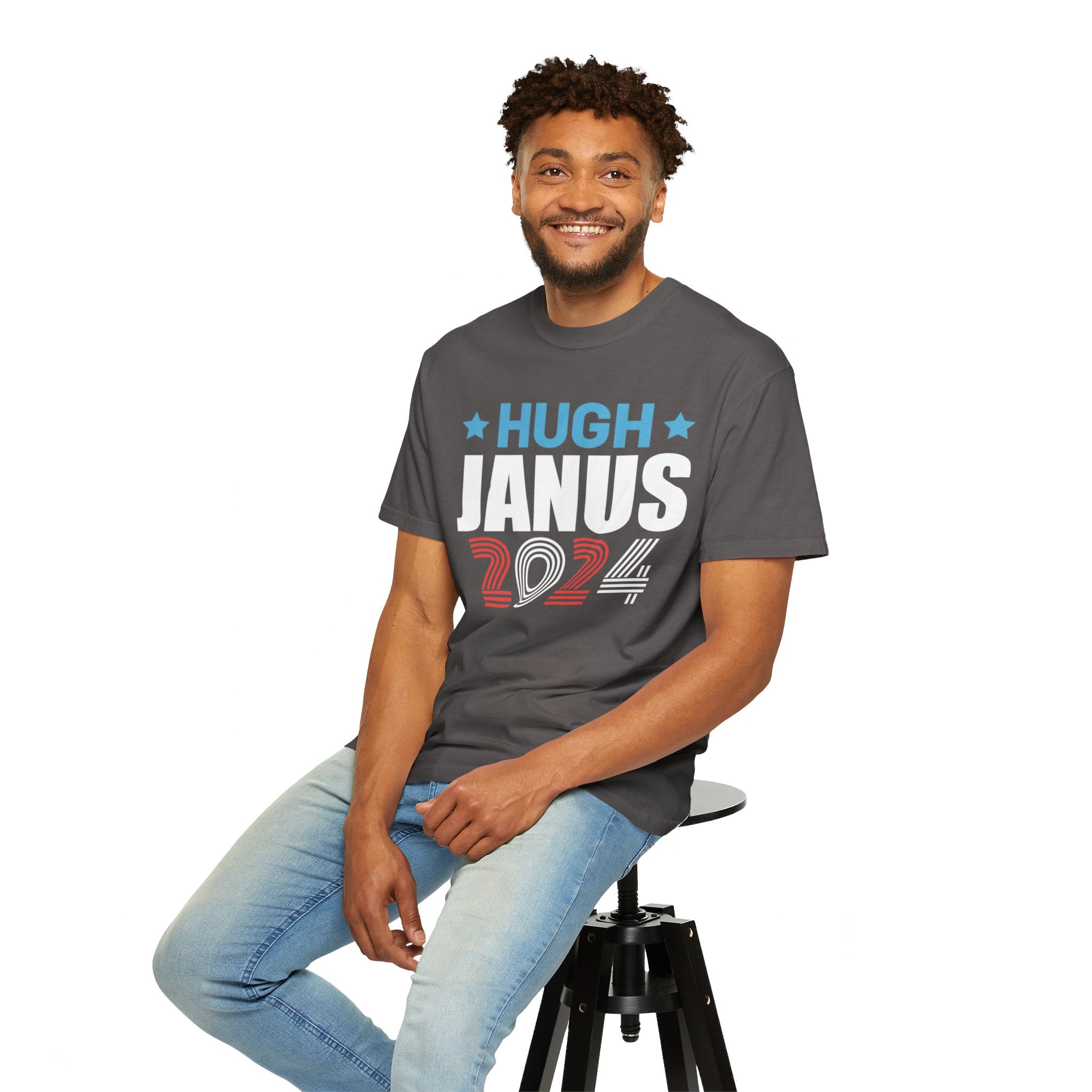 UNIDAZE Hugh Janus Hilarious Funny Political Unisex T-shirt Printify 2024 election tee 4th of july gift tee american politics barry mccockiner Cotton Crew neck dad gift DTG enorma scox funny election shirt funny political funny politics hilarious political hugh janus Men's Clothing offensive shirts Oversized political humor T-shirts TikTok Unisex usa political shirts Women's Clothing