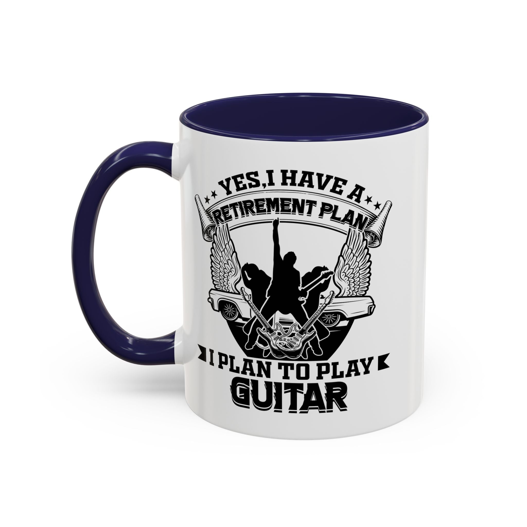 Yes I have a Retirement Plan I Plan to Play Guitar Coffee Mug, Funny Retirement Plan Mug for Guitar Lovers, Musician Gift, Guitar Player Mug
