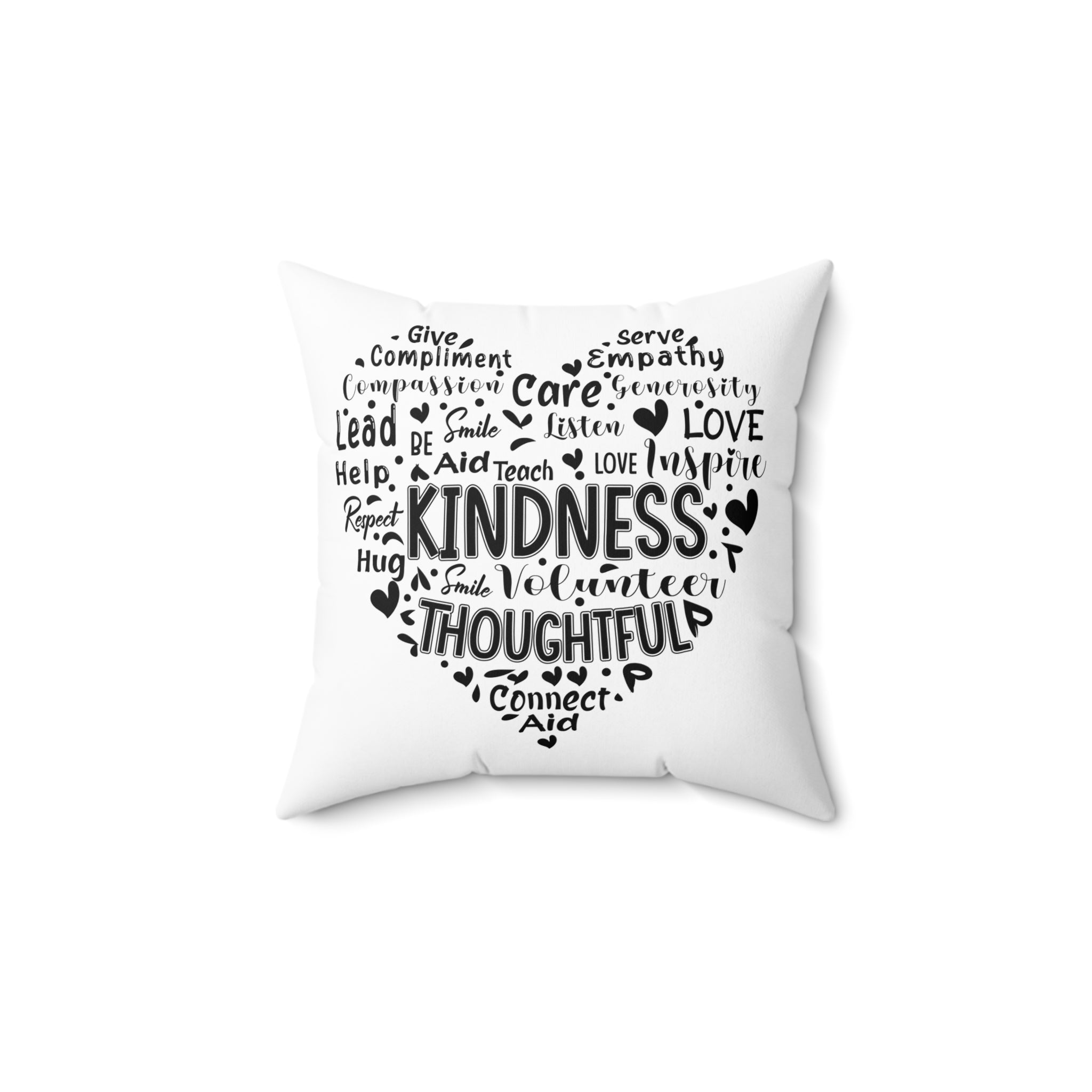 Cute Heart Be Kind Graphic Pillow, Valentine’s Day Gift, Mommys Valentine Pillow Cover, Gift for Valentine, Womens Kindness Throw Pillow, Anniversary Gift