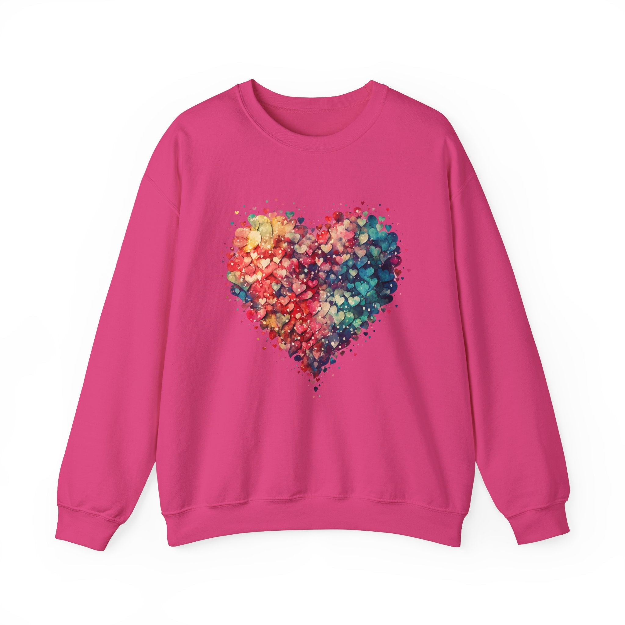 Valentines Watercolor Hearts Sweatshirt, Valentines Day Shirt, Cute Heart Sweatshirt, Trendy Valentine Love Shirt, Mother's day gift