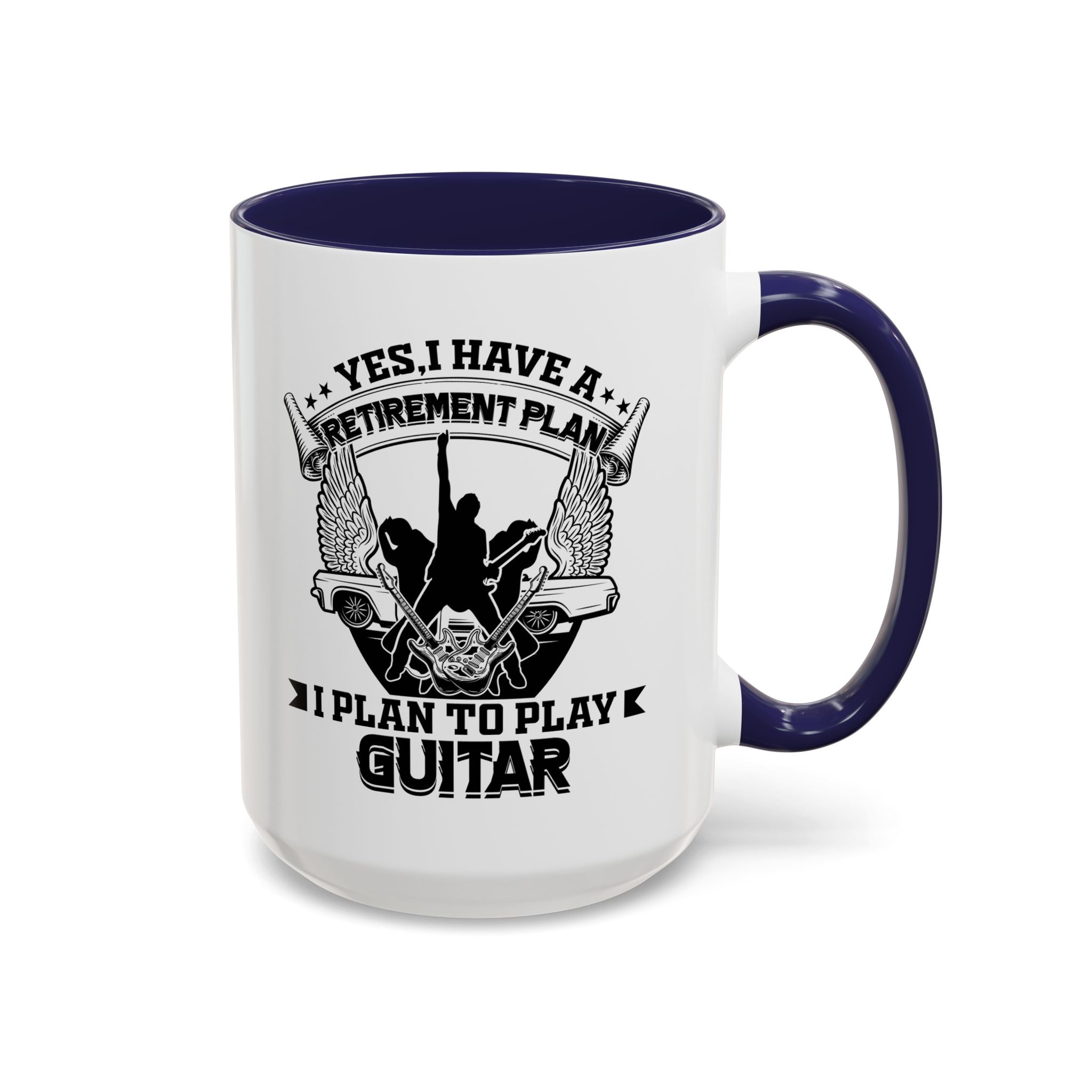 Yes I have a Retirement Plan I Plan to Play Guitar Coffee Mug, Funny Retirement Plan Mug for Guitar Lovers, Musician Gift, Guitar Player Mug
