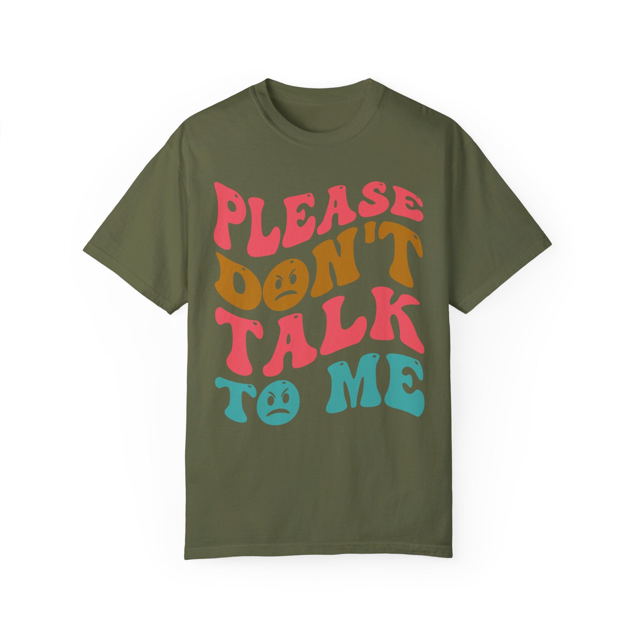 Please don't talk to me shirt, Funny introvert shirt, Words on back retro, Sarcastic introvert gift