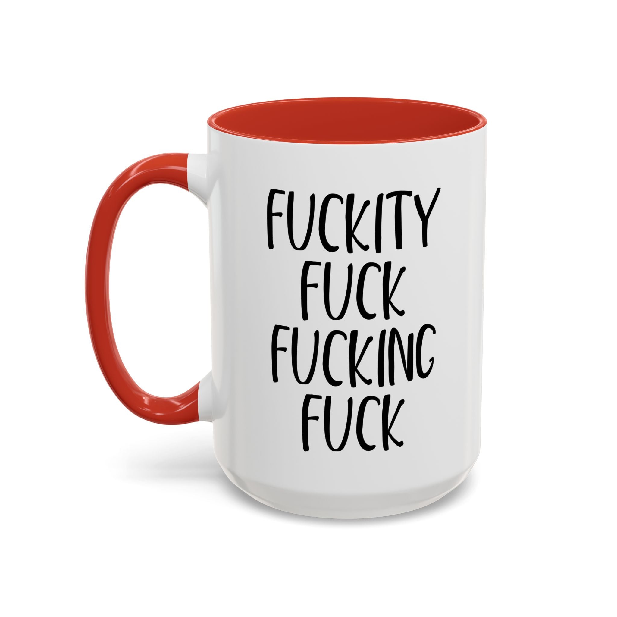 Fuckity Fuck Mug, Sarcastic Coffee Mug, Funny Birthday Gift, Large Coffee Mug, Double Sided Minimalist Mug, Gag Gifts for Men, Snarky Mugs