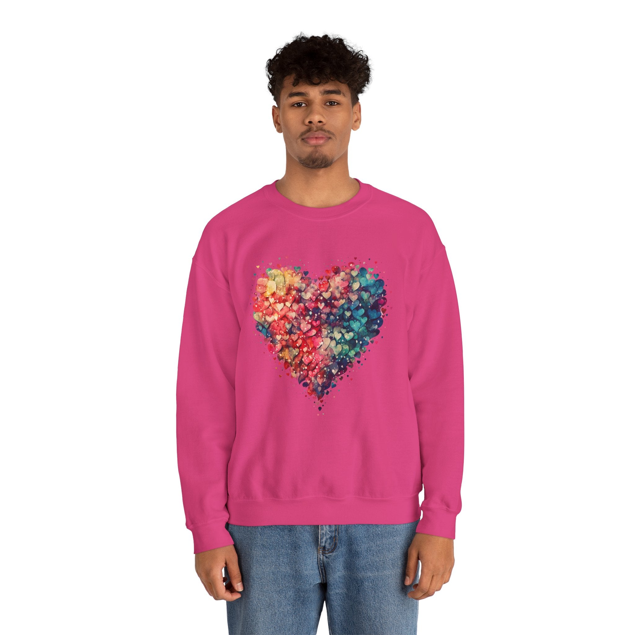 Valentines Watercolor Hearts Sweatshirt, Valentines Day Shirt, Cute Heart Sweatshirt, Trendy Valentine Love Shirt, Mother's day gift