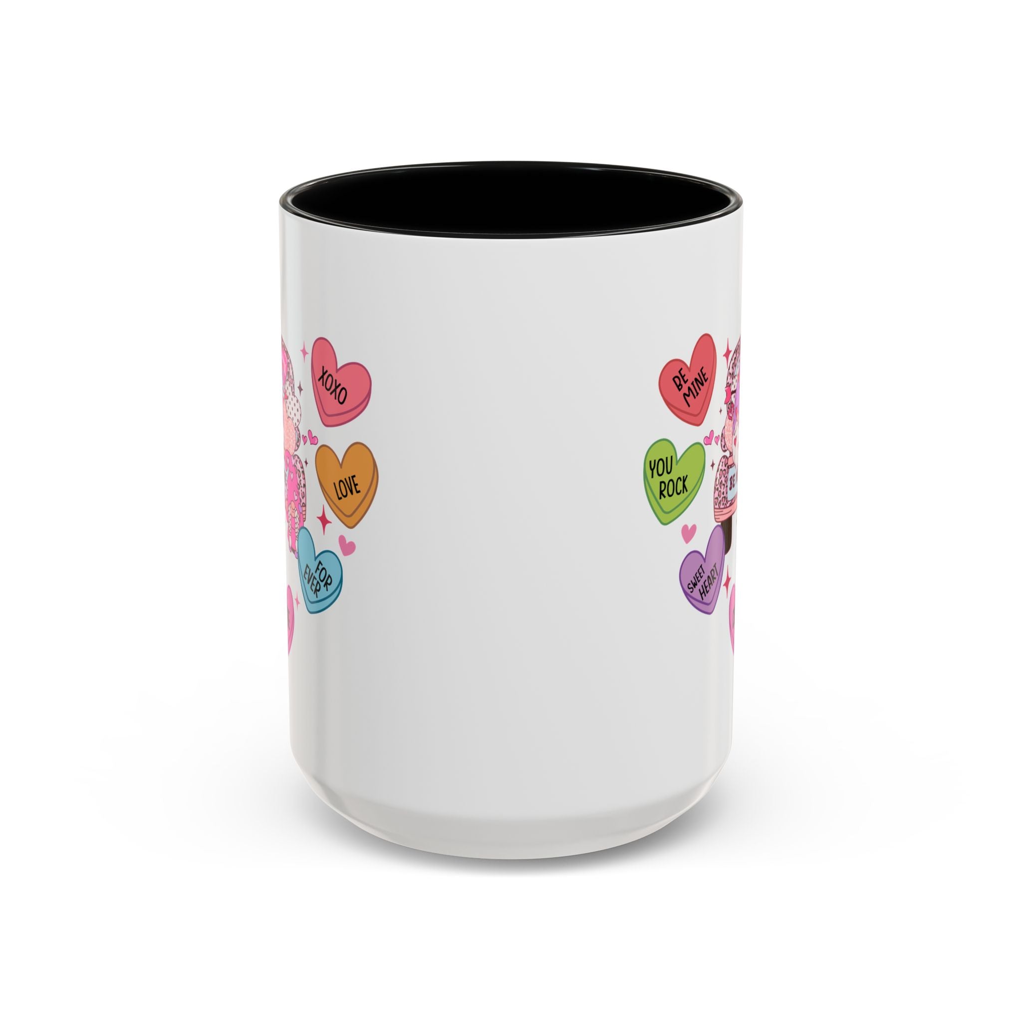 Candy Hearts Coffee Mug, Valentine's Conversation Hearts Mug, Valentines Day Coffee Mug, 15 oz 11 oz Mug, Pink Hearts Coffee Mug, Valentines Kitchen, Gift for Her