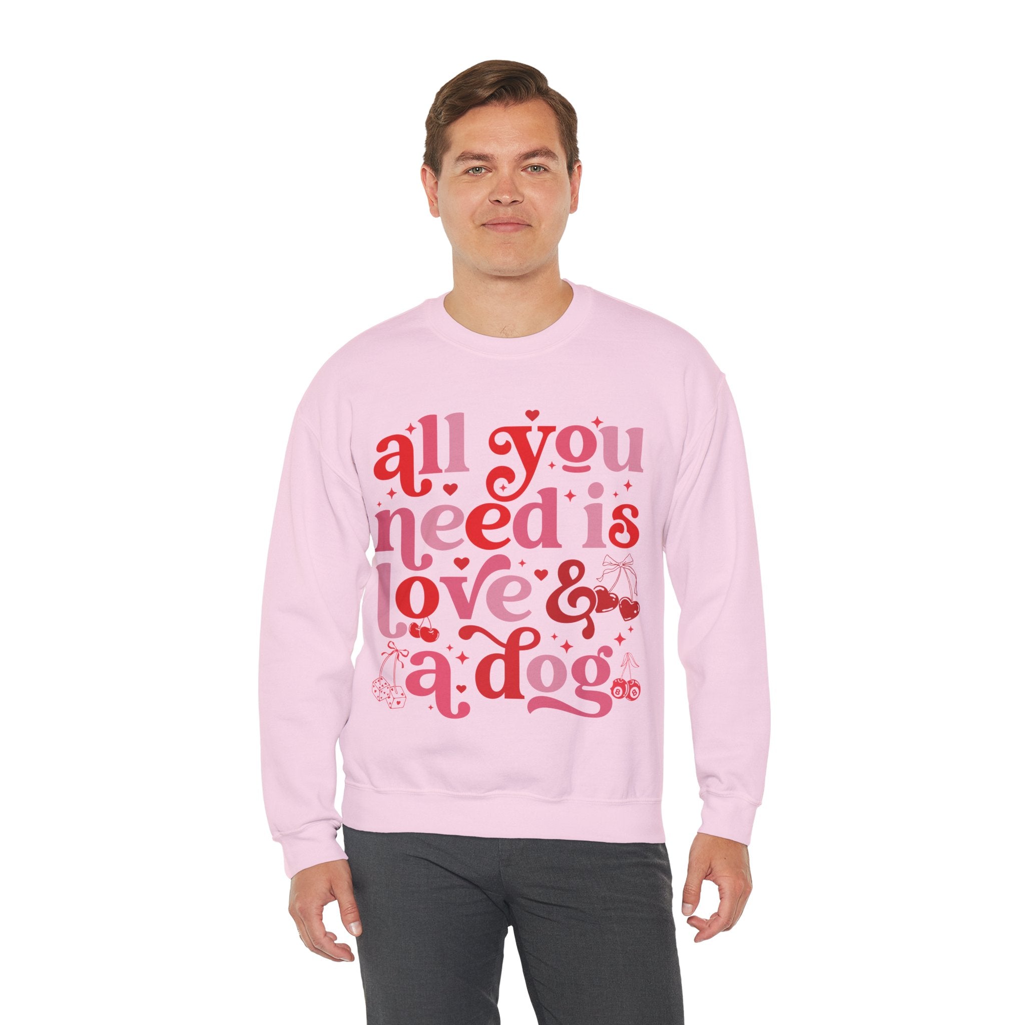 Dog Mom Sweatshirt Valentines, All You Need Is Love Sweatshirt, Womens Dog Lover Shirt, Dog Mama Sweatshirt, All You Need Is Love and a Dog
