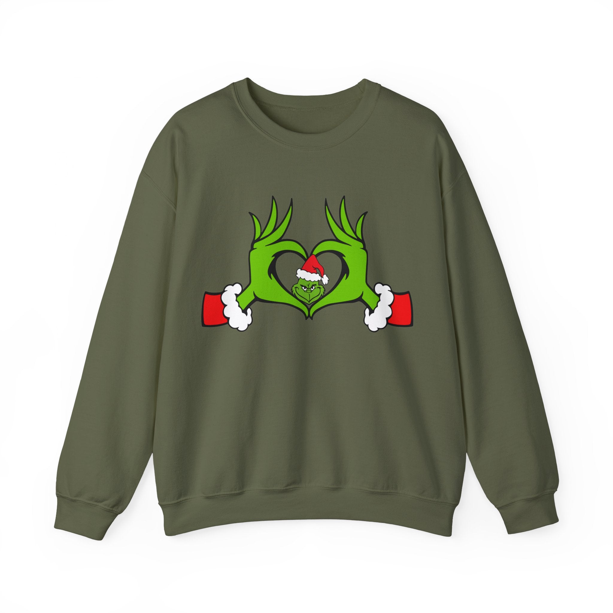 Christmas Heart Hands Graphic Sweatshirt, Christmas Sweatshirt, Xmas Clothing, Holiday Shirts, Christmas Gifts