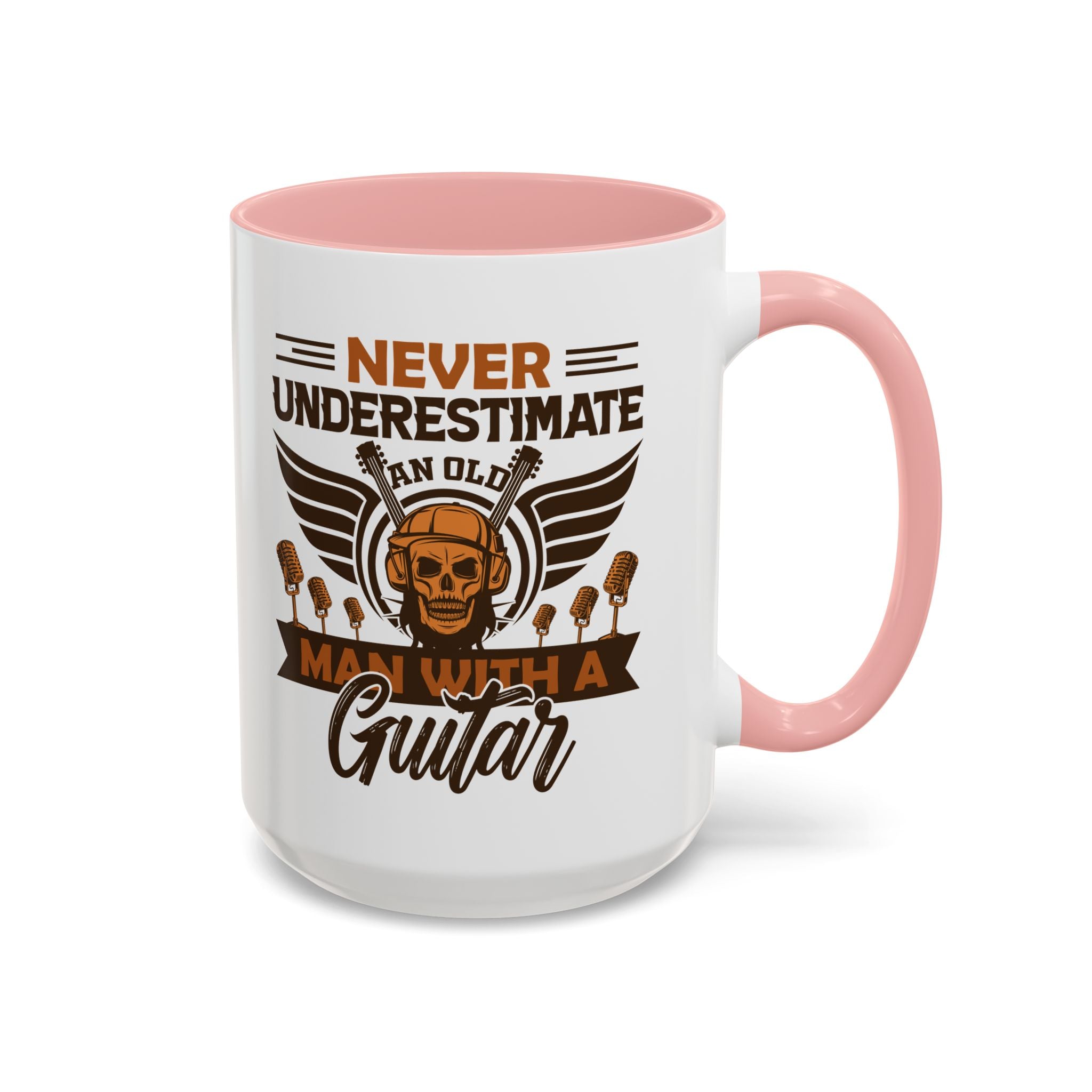 Never Underestimate an Old Man With a Guitar Mug, Guitar Coffee Mug, Funny Guitar Coffee Cup, Guitar Player Gifts, Guitar Dad Grandpa Presents