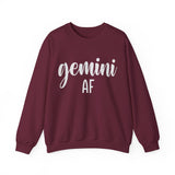 Gemini AF Sweatshirt, Gemini Sweatshirt, Gemini Sign Crewneck, Gemini Gifts, Gemini Birthday Gift, Zodiac Shirt