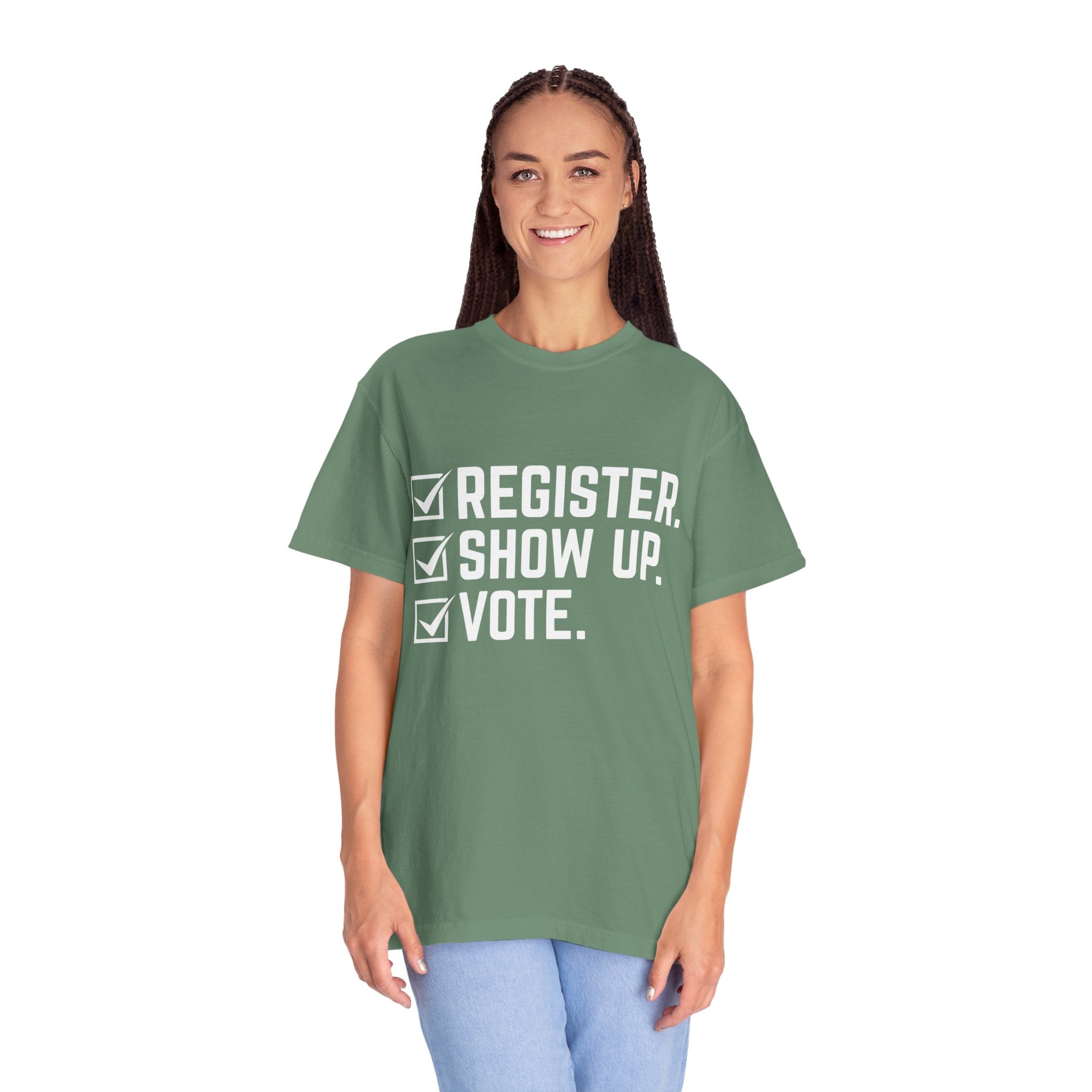 Register Show Up Vote Shirt, Election Day T-shirt, 2024 Election Shirt, Right to Vote Shirt, Political Tee, Voting Shirt, Republican Gift