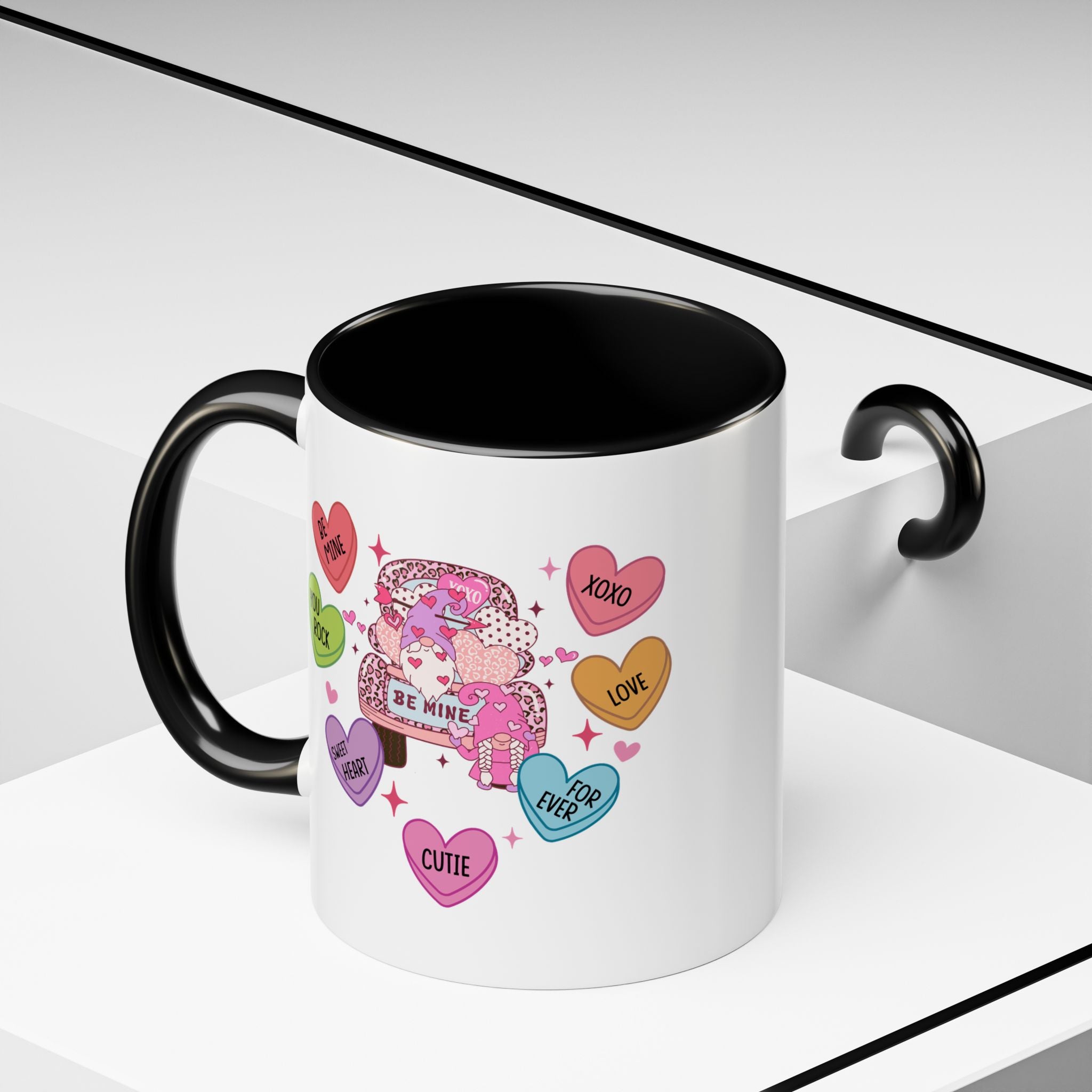 Candy Hearts Coffee Mug, Valentine's Conversation Hearts Mug, Valentines Day Coffee Mug, 15 oz 11 oz Mug, Pink Hearts Coffee Mug, Valentines Kitchen, Gift for Her