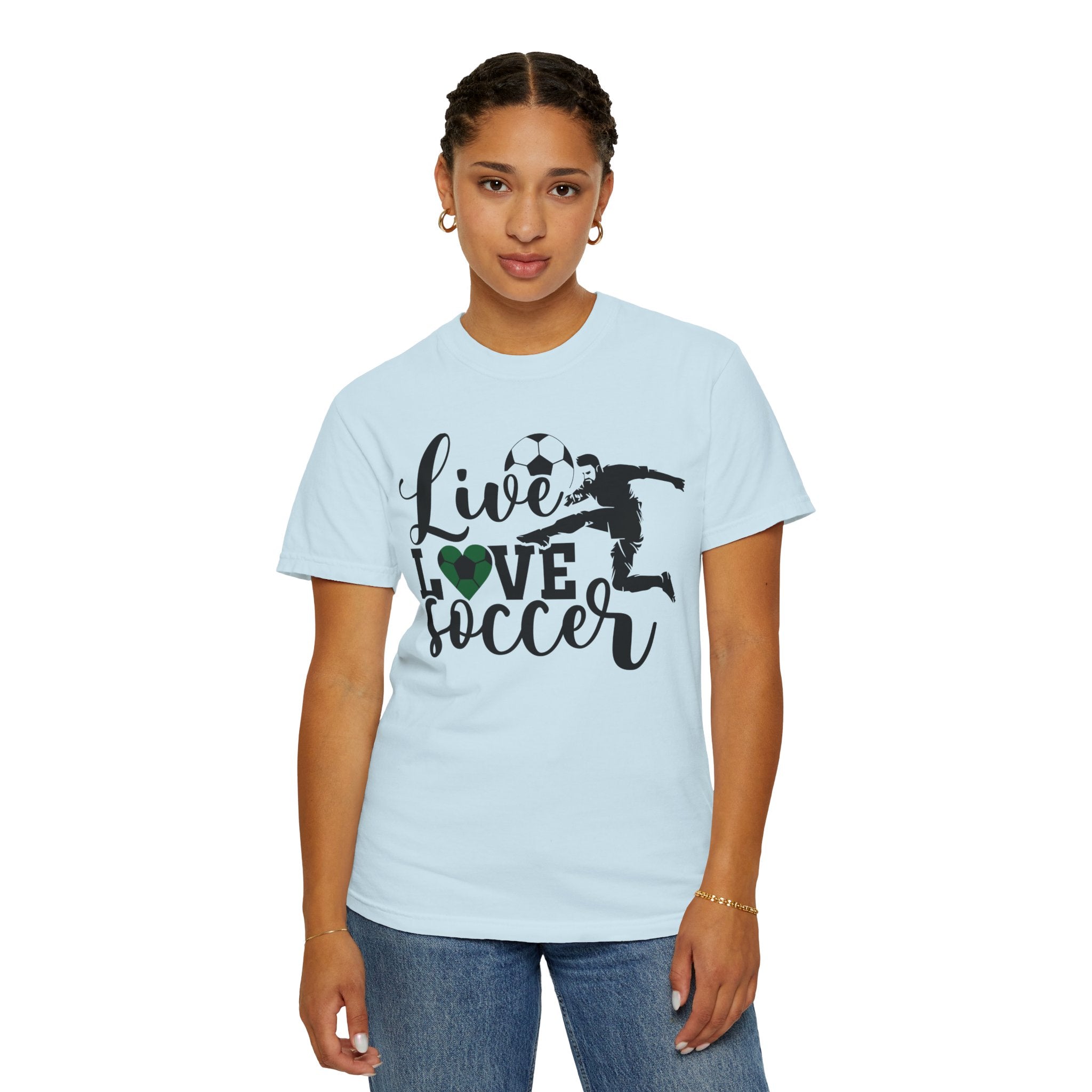 Live Love Soccer T-Shirt With Soccer Ball For Soccer Players