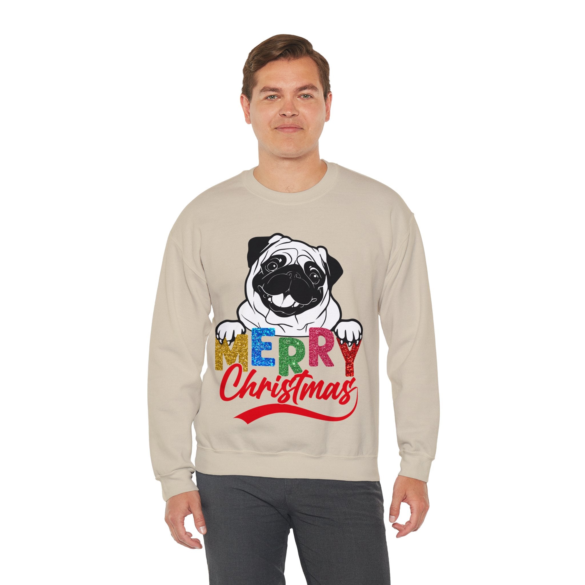 Christmas Pug Sweatshirt, Funny Pug Christmas Sweatshirt, Dog Lover Gift, Pug Mom Sweatshirt, Dog Mom Shirt