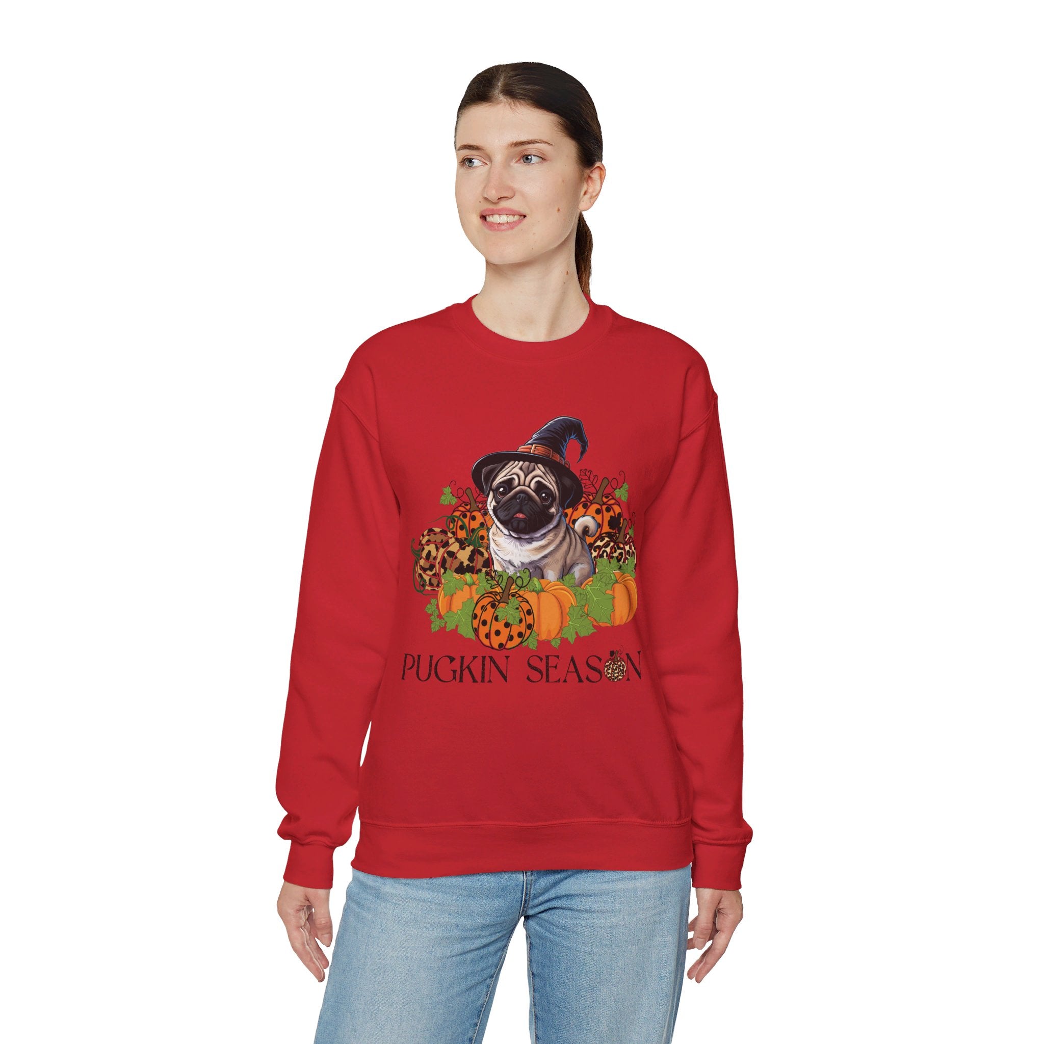 Fall Pug Sweatshirt, Pugkin Season Shirt, Leopard Print Pumpkin T-shirt, Cute Dog Lover Graphic Tee, Halloween Party Gift Tshirt