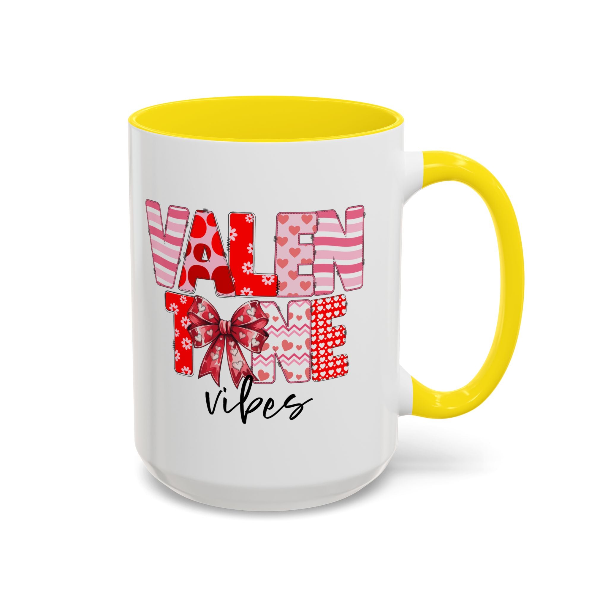 Valentine Vibes Coffee Mug, Coquette Valentine Vibes Mug, Brushstroke Valentine Coffee Cup, Gift For Her