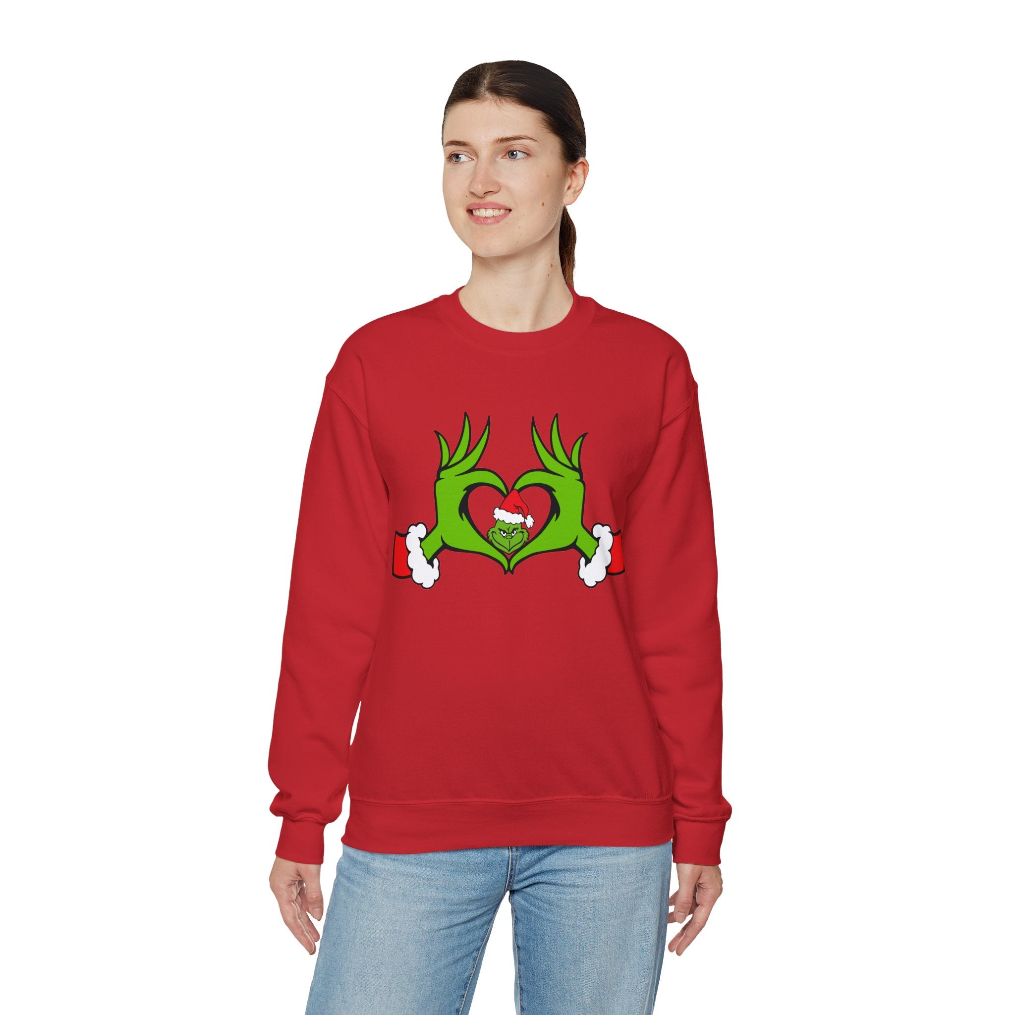 Christmas Heart Hands Graphic Sweatshirt, Christmas Sweatshirt, Xmas Clothing, Holiday Shirts, Christmas Gifts