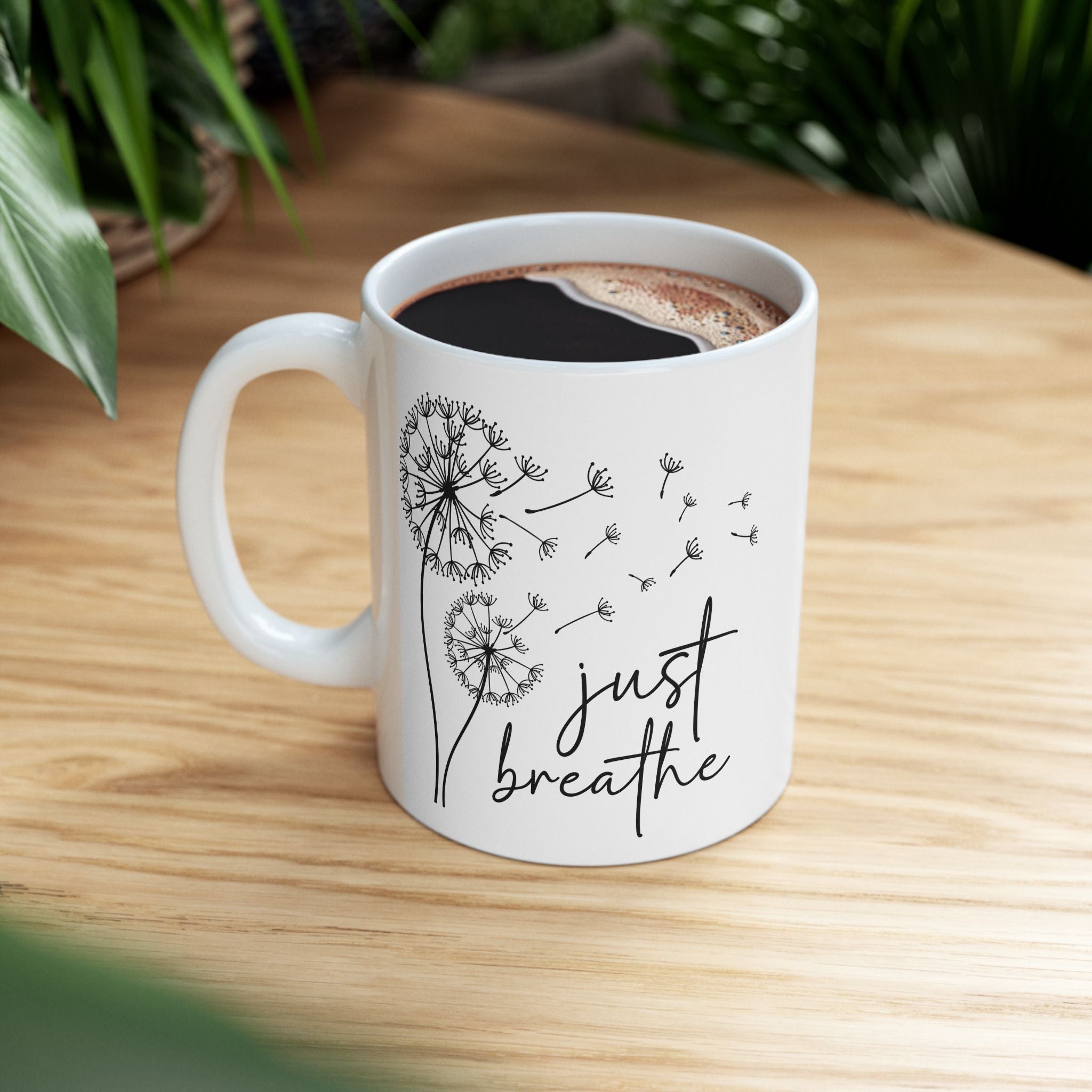 Just Breathe Mug, Inspirational Coffee Mug, Inhale Exhale, Gift For Friend, Keep Calm, Motivational, Gift For Friend, Friend Gift