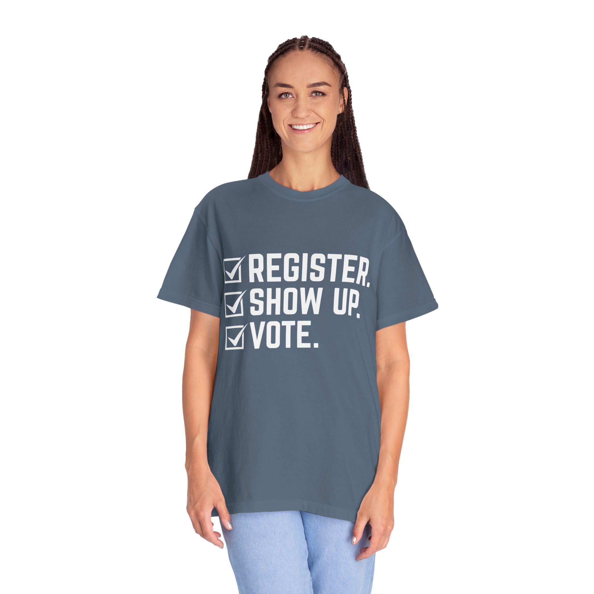 Register Show Up Vote Shirt, Election Day T-shirt, 2024 Election Shirt, Right to Vote Shirt, Political Tee, Voting Shirt, Republican Gift