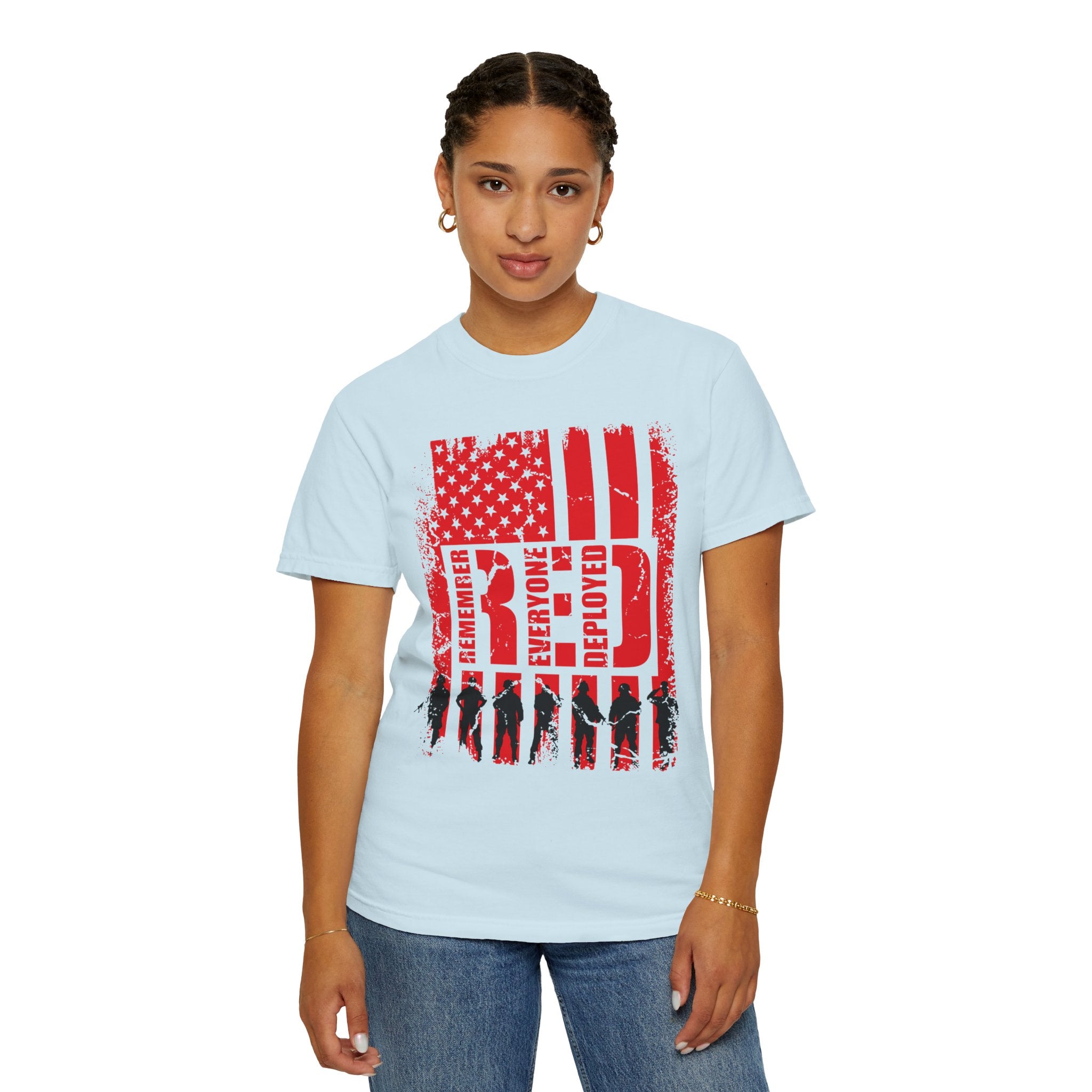 On Friday We Wear Red T-shirt, We Wear Red Remember Everyone Deployed, American Flag Military Shirt, American Flag Us Veteran T-shirt