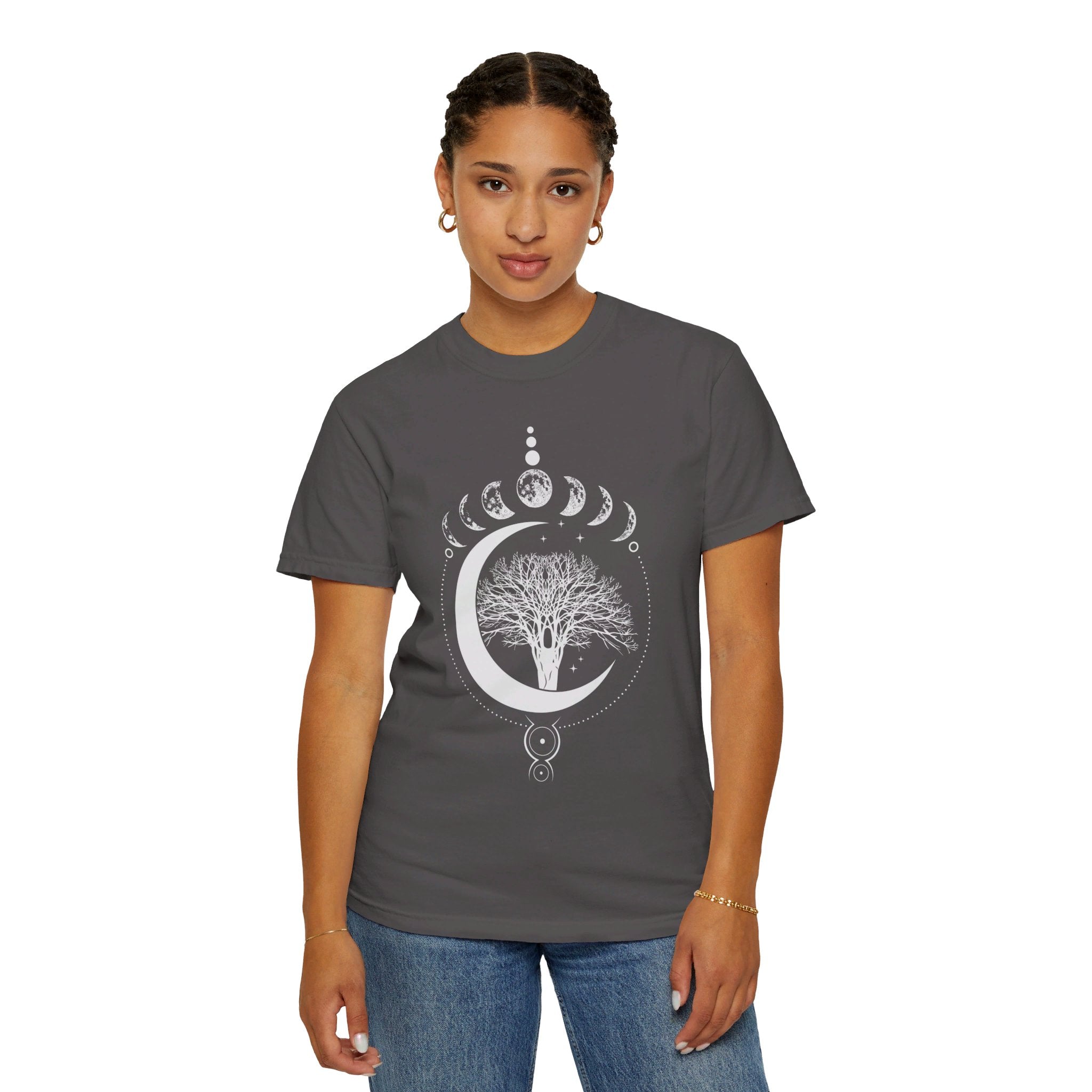 Tree Of Life Moon Phases T-Shirt, Mystical Moon Phases Shirt, Yoga Lover Tree Shirt, Phases Of The Moon Tree Of Life Tee, Spiritual Shirt