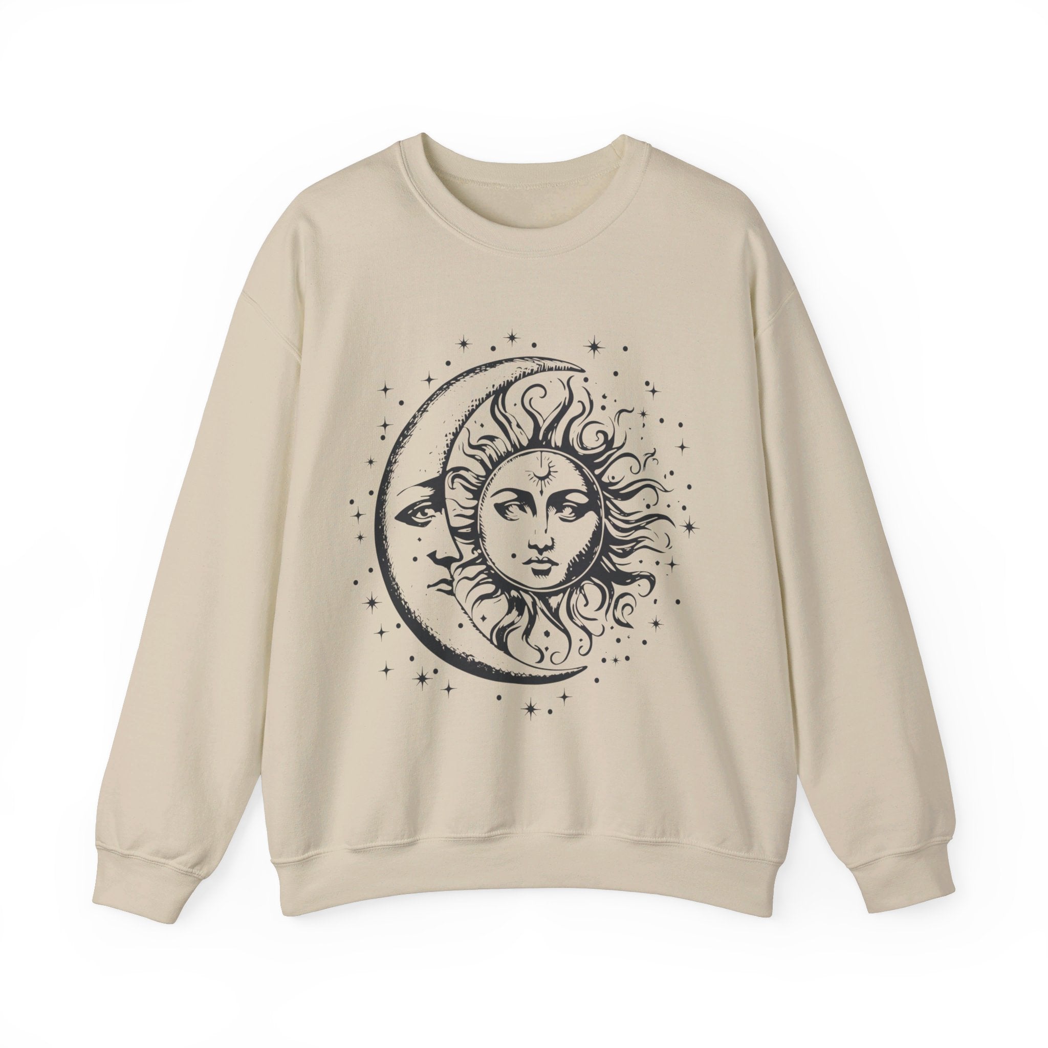 Sun and Moon Sweatshirt, Celestial Crewneck, Boho Sun and Moon Shirt, Hippie Hoodie, Retro Shirt, Vintage Style