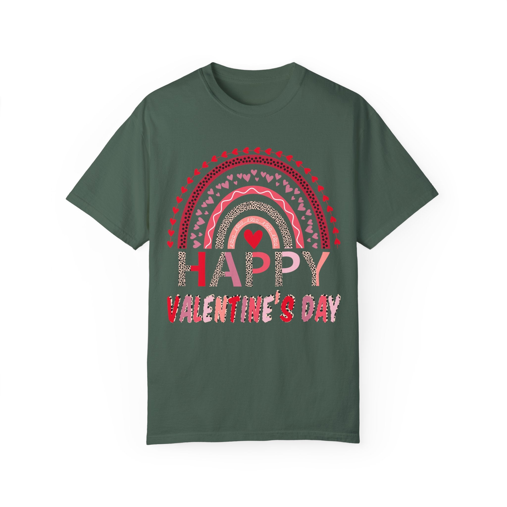 Leopard Rainbow Valentines Day Shirt, Happy Valentines Day Tshirt, Valentines Shirt, Gift for Couples Shirt, Couple Matching Shirt, Leopard Tee