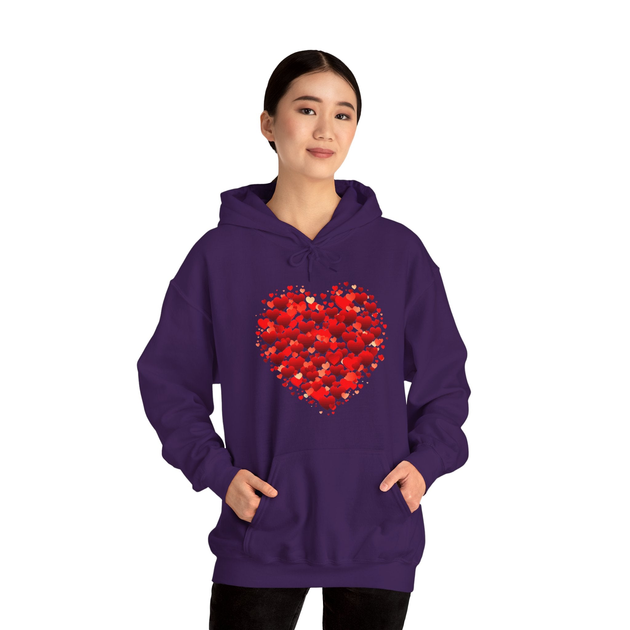 Valentines Day Red Double Heart Hoodie, Valentines Shirt, Valentines Double Heart Hoodie, Red Heart Shirt, Valentines Love Shirt, Love Sweater
