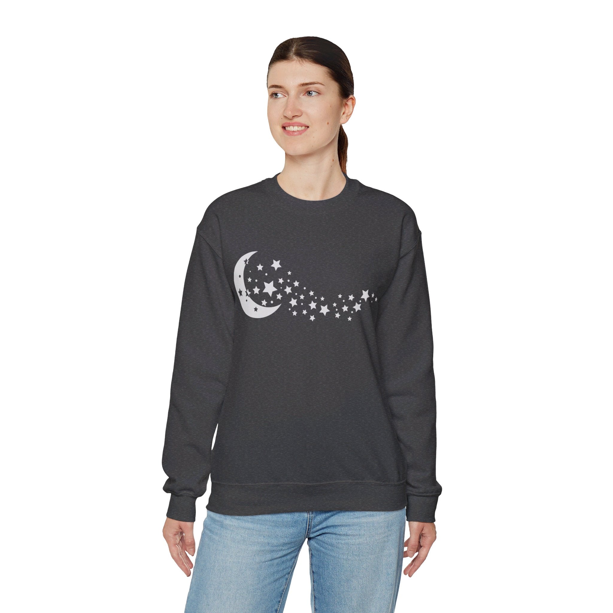 Moon Stars Sweatshirt, Night Sky Shirt, Moon Shirt, Crescent Moon, Moon Phase Sweatshirt, Moon Tee, Astronomy Shirt, Moon Stars Tee