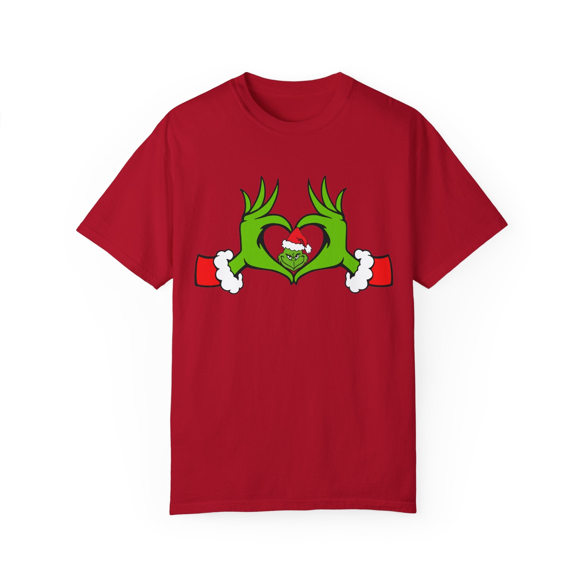 Grinch Heart Hands Graphic Tees, Grinch T-Shirt, Christmas Shirt, Xmas Clothing, Holiday T Shirts, Christmas Gifts, Christmas Party Shirt, Grinchmas T-shirt