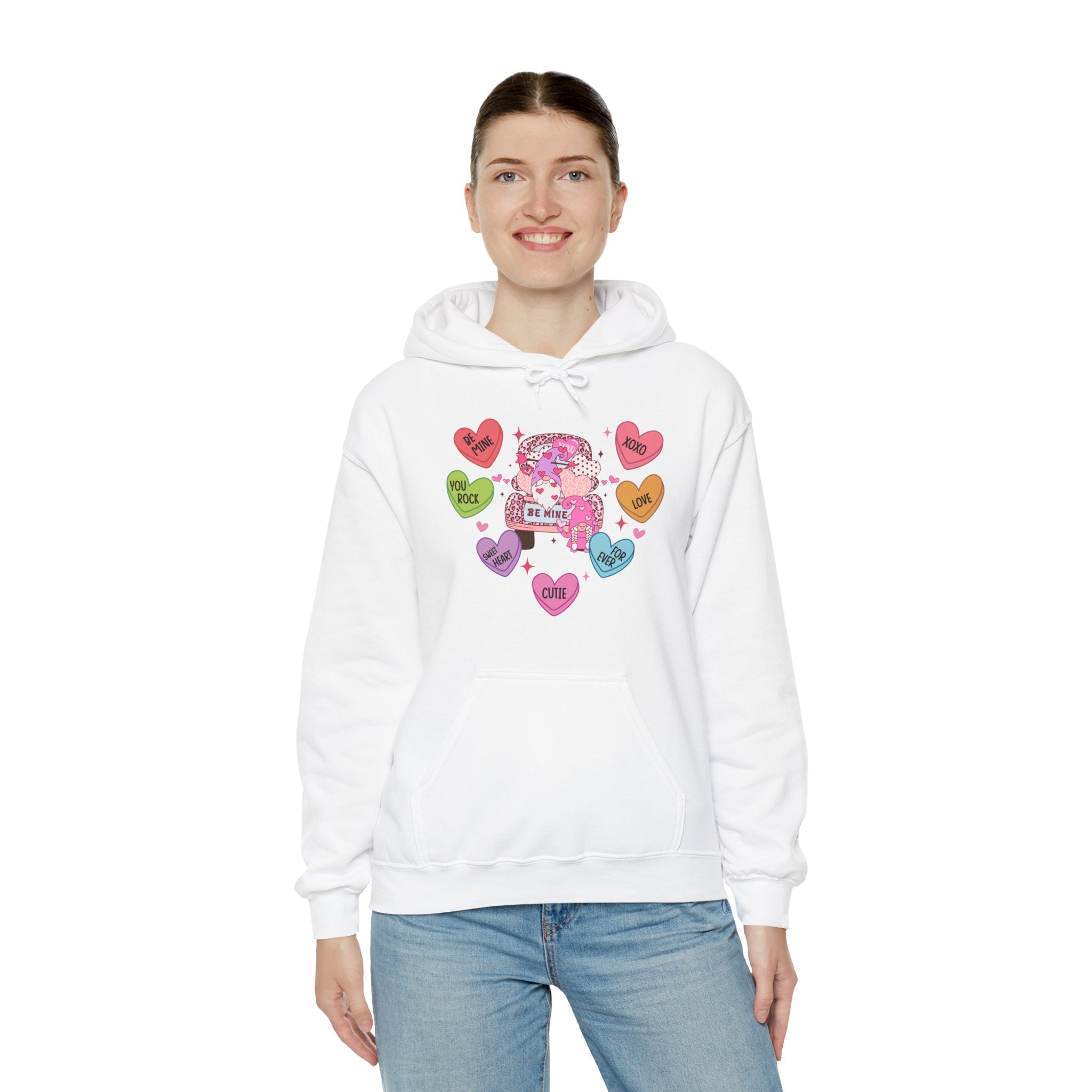 Candy Hearts Hoodie, Candy Hearts Sweatshirt, Valentine's Day Gift Shirt, Valentine's Day Heart Sweatshirt, Conversation hearts Sweatshirt