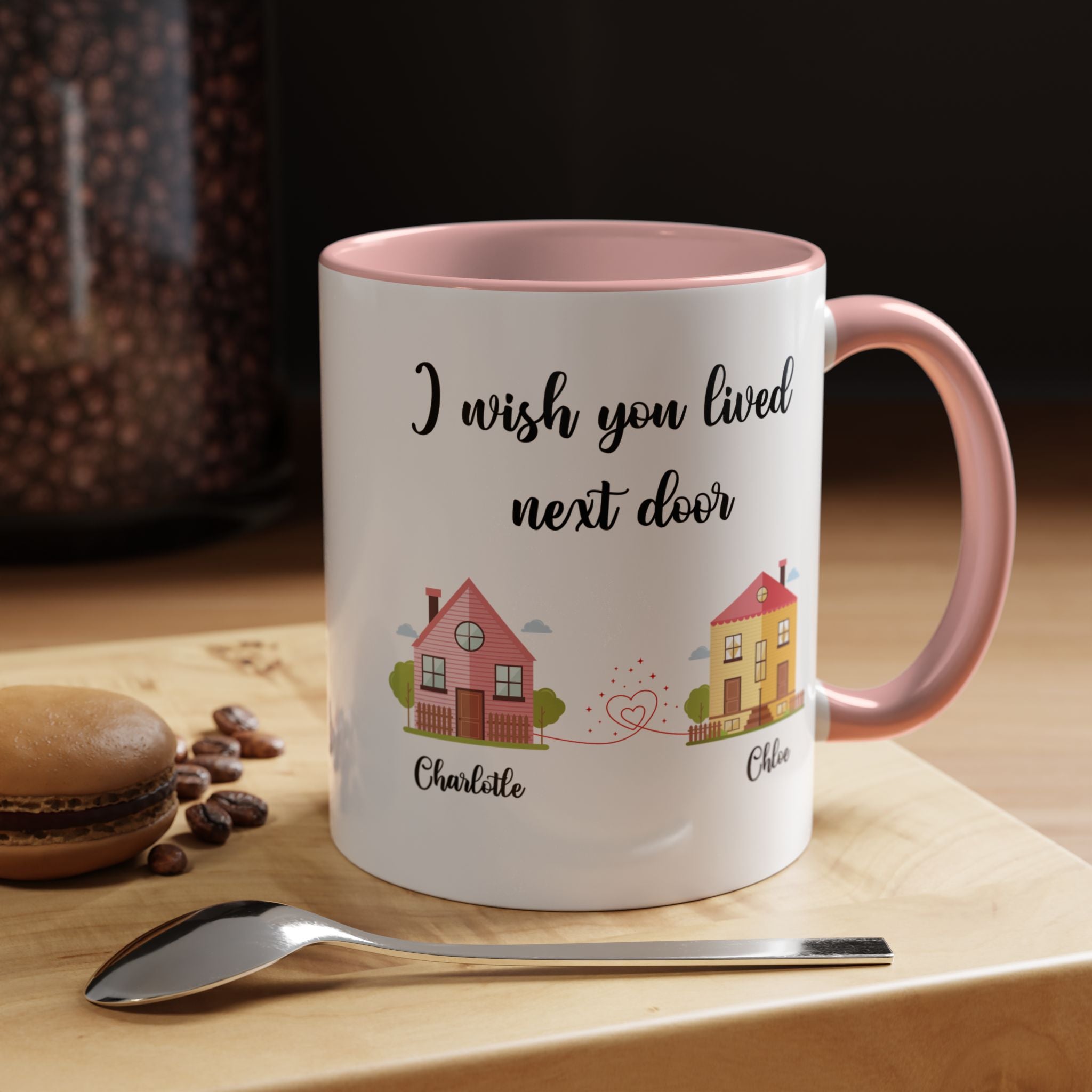 I Wish You Lived Next Door Mug, Bestie Coffee Mug, Long Distance Mug, Moving Away Mug, Best Friend Christmas, Bestie Birthday Gift, Bff Mug