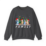 Christmas Bluey Family Sweatshirt, Bluey Party Family Xmas Shirt, Funny Christmas Shirt, Christmas Bluey Sweatshirt, Bluey Party Christmas