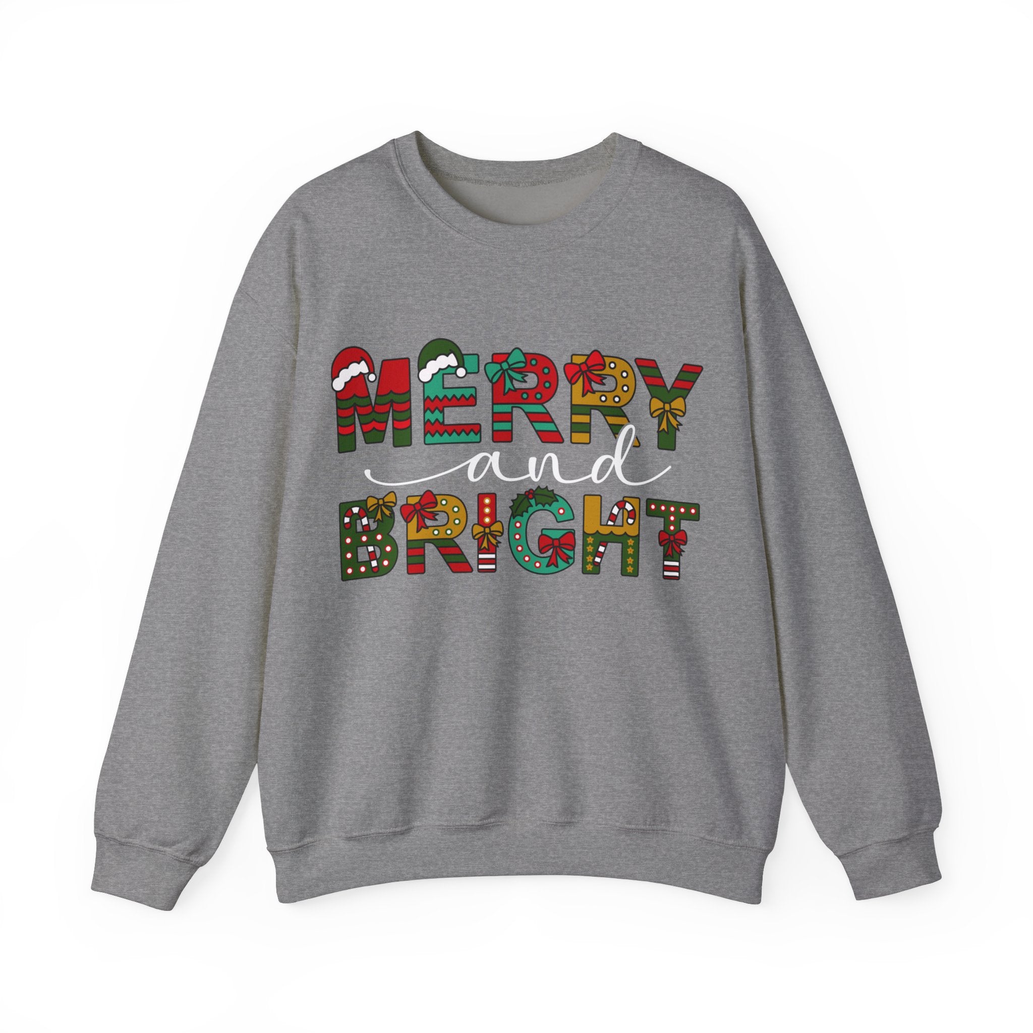 Merry and Bright Sweatshirt, Christmas Sweatshirt, Family Christmas Sweatshirt, Christmas Sweatshirts for Women, Merry Christmas Sweatshirt