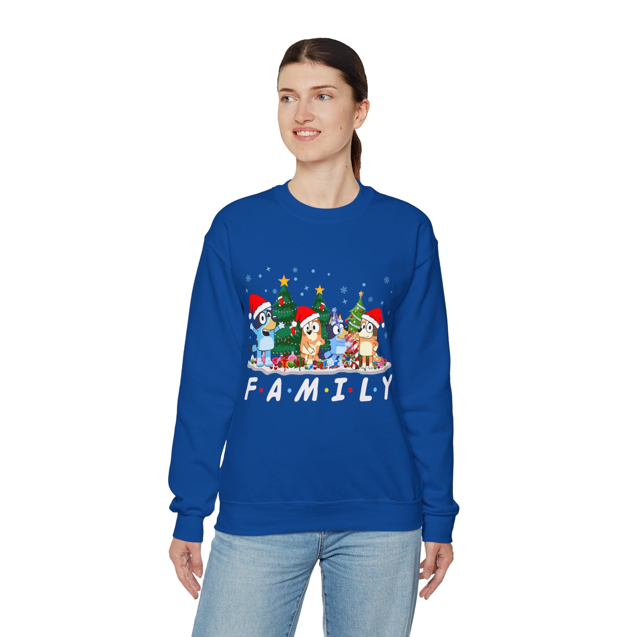 Christmas Bluey Family Sweatshirt, Bluey Party Family Xmas Shirt, Funny Christmas Shirt, Christmas Bluey Sweatshirt, Bluey Party Christmas