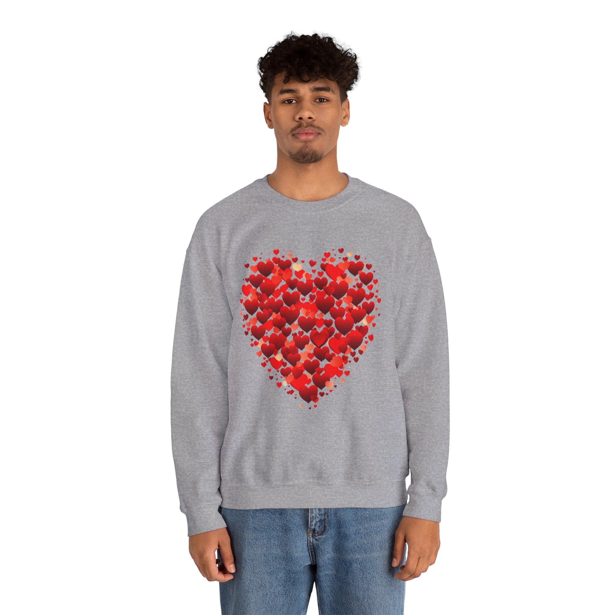 Valentines Day Cute Heart Sweatshirt, Valentines Shirt, Valentines Double Heart Sweatshirt, Red Heart Sweater, Valentines Love Shirt, Love Sweater