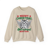 Christmas Cat Sweatshirt, Meowy Christmas Sweatshirt, Trendy Christmas Sweatshirt, Happy New Year, Funny Cat Sweatshirt, Meowy Sweatshirt