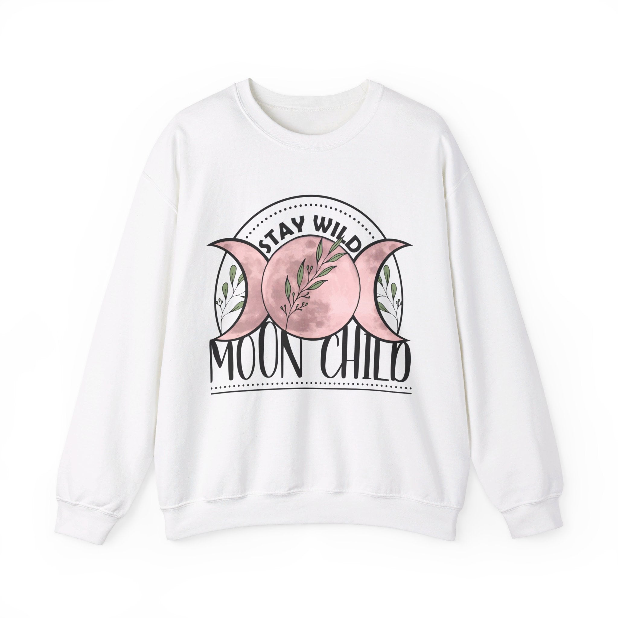 Stay Wild Moon Child Sweatshirt, Celestial Floral Moon Tee, Hippie Shirt, Mystical Boho Shirt, Moon Child Gifts Tee