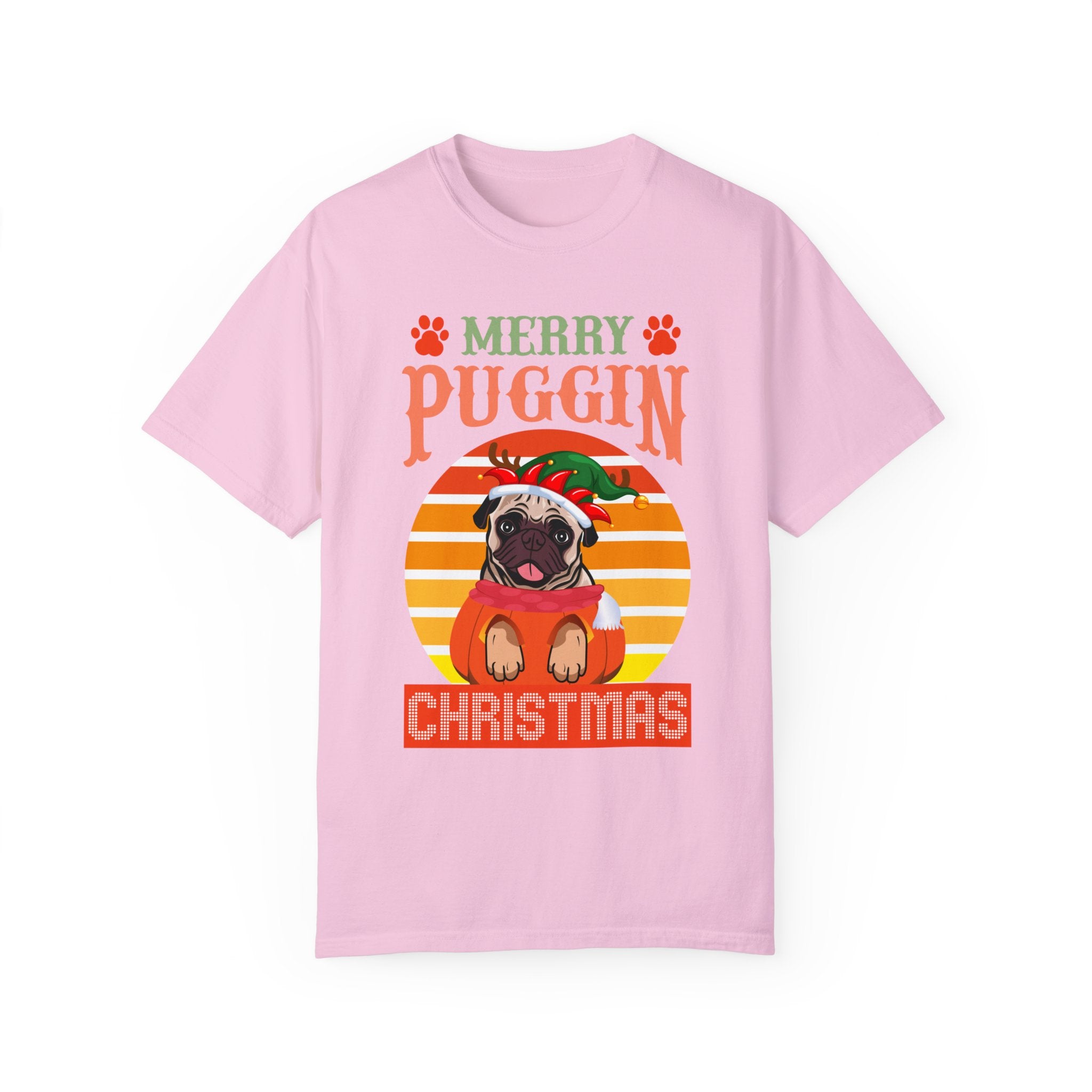 Merry Puggin Christmas Tshirt, Holiday Santa Pug Shirt, Santa Pug Shirt, Christmas Pug Shirt, Pug In Santa Hat