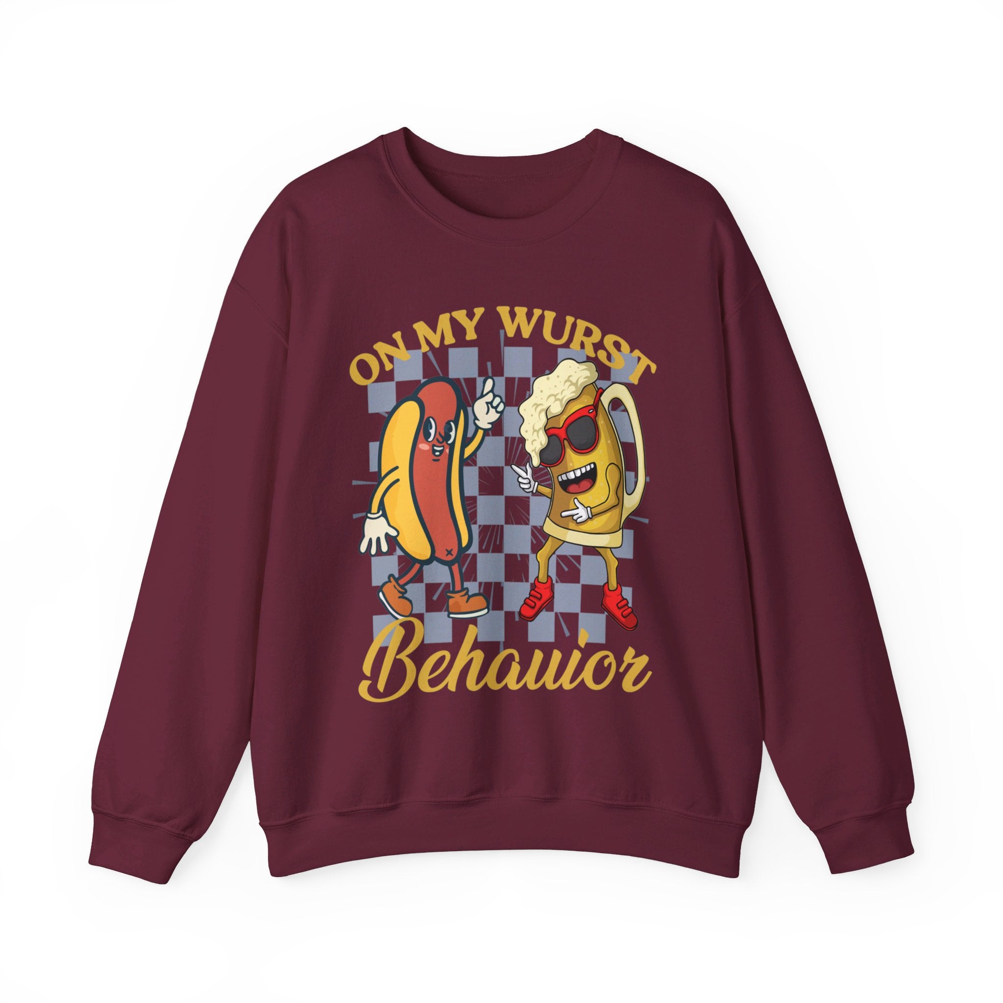Funny Oktoberfest Sweatshirt, Wurst Behavior Schnitzel Faced Sweater, Group Drinking Shirts, Oktoberfest Shirts