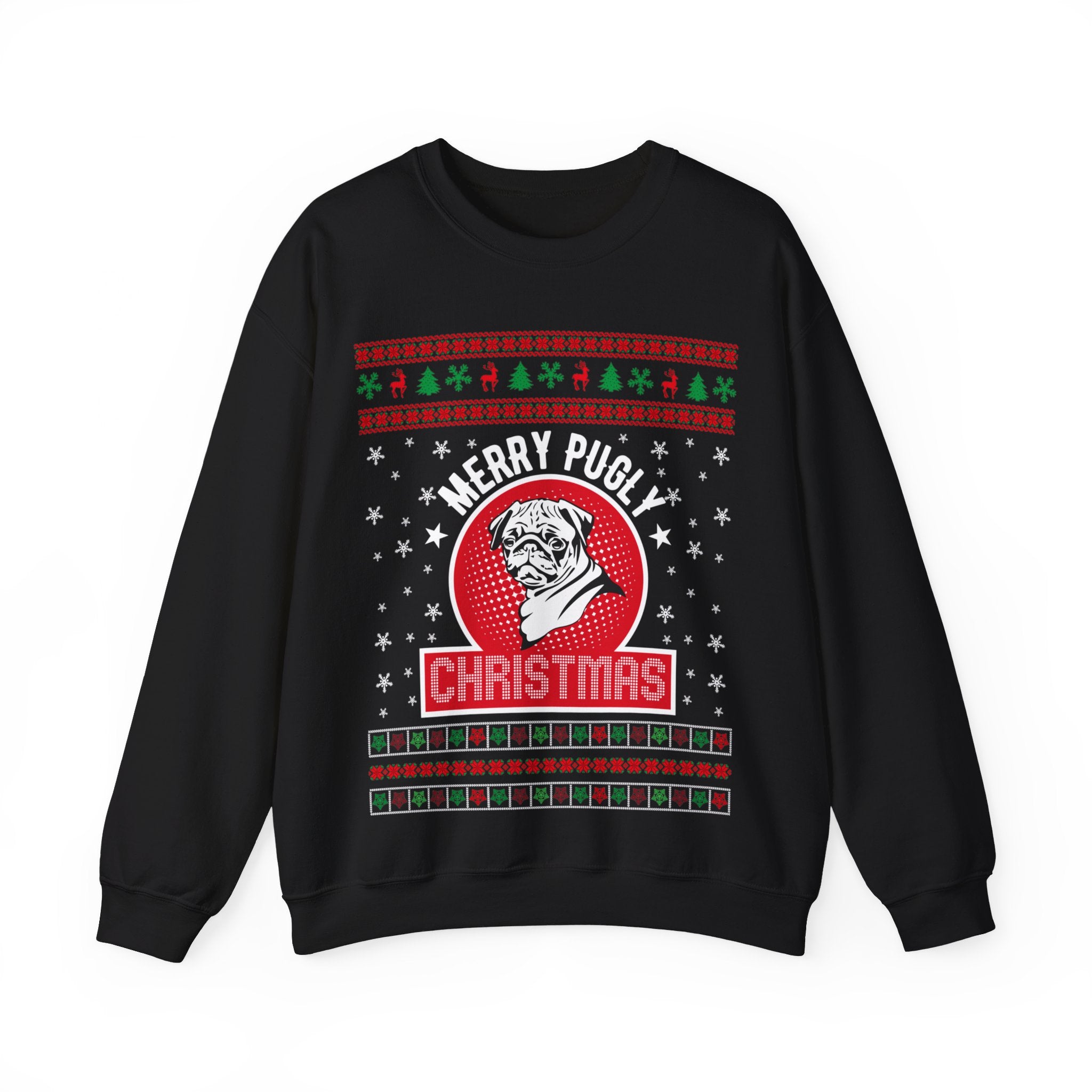 Ugly Pug Christmas Sweatshirt, Pug Christmas Sweater, Xmas Gift For Dog Mom, Pug Lover Jumper