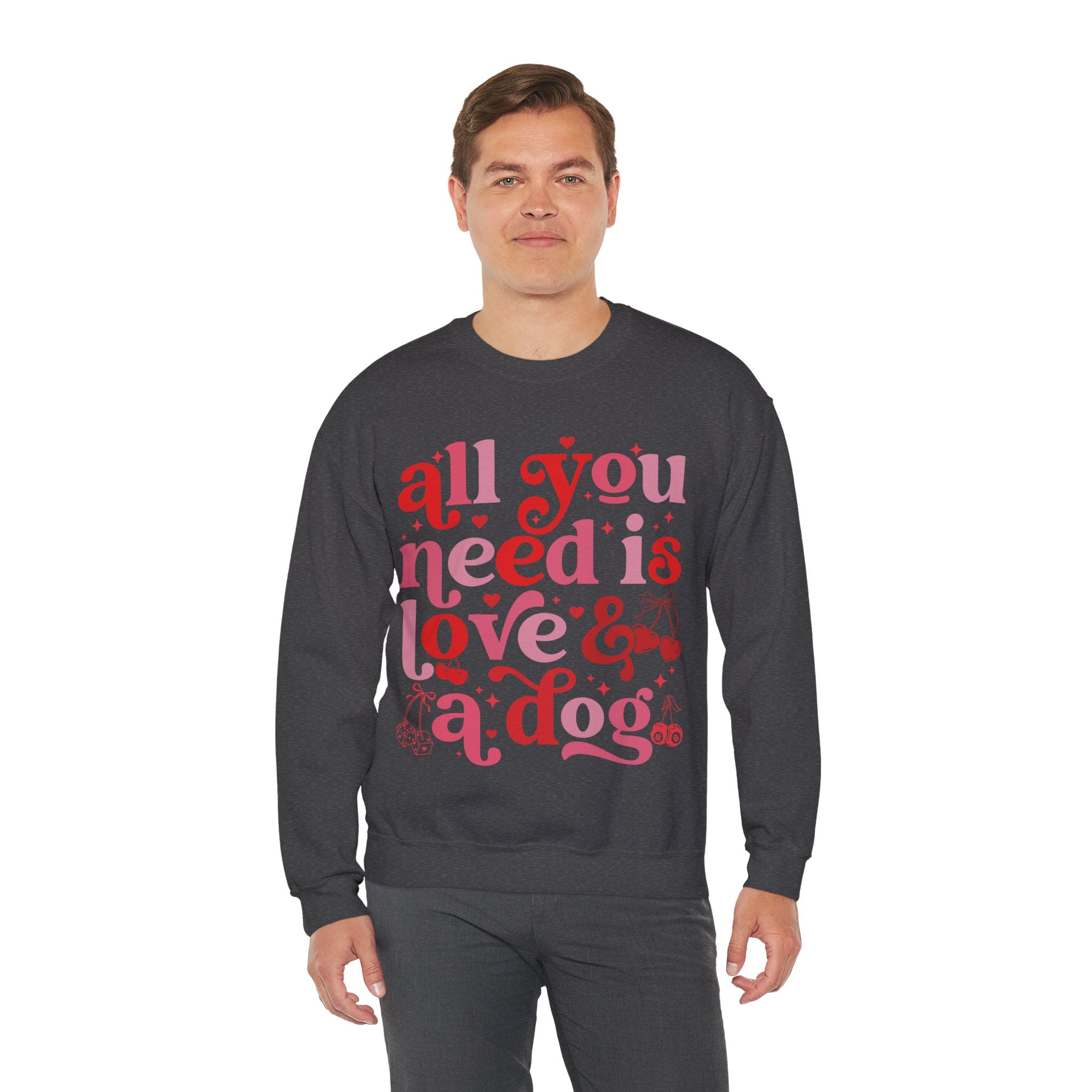 Dog Mom Sweatshirt Valentines, All You Need Is Love Sweatshirt, Womens Dog Lover Shirt, Dog Mama Sweatshirt, All You Need Is Love and a Dog