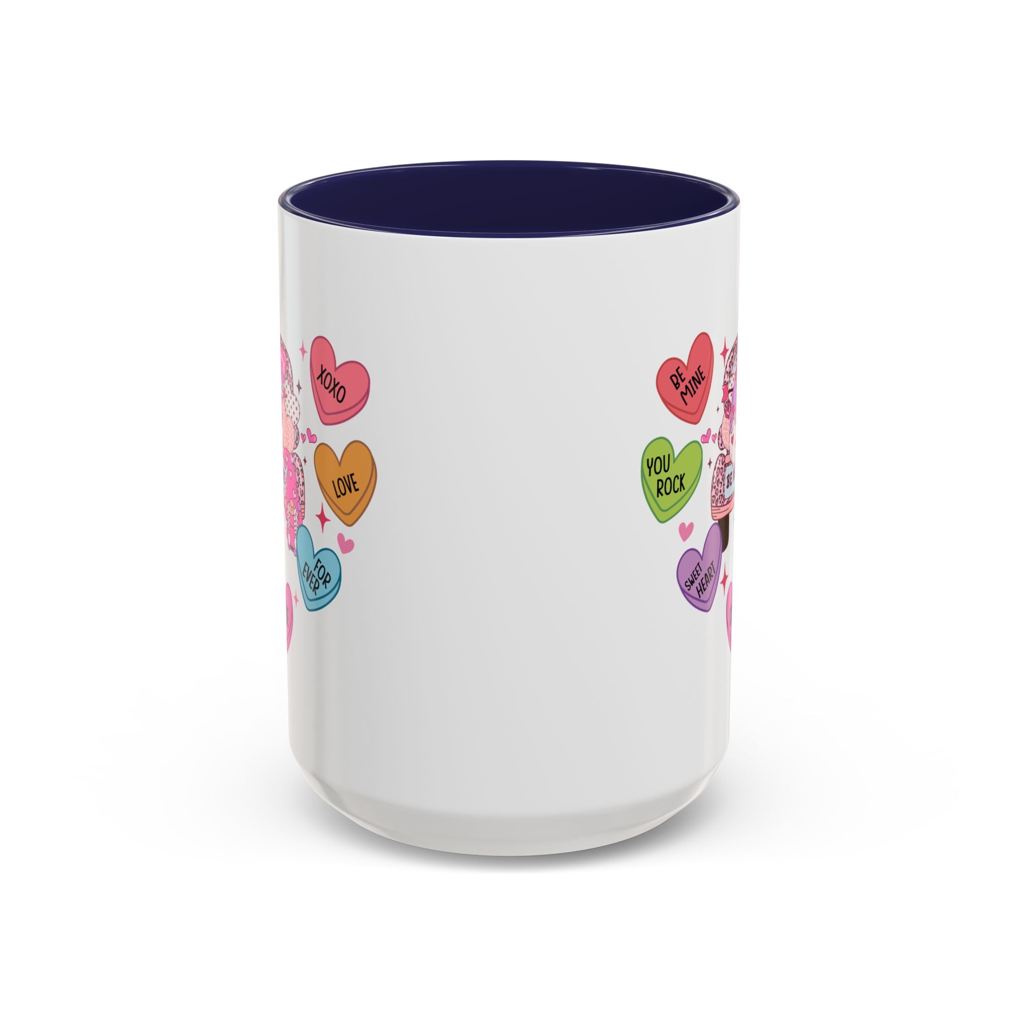 Candy Hearts Coffee Mug, Valentine's Conversation Hearts Mug, Valentines Day Coffee Mug, 15 oz 11 oz Mug, Pink Hearts Coffee Mug, Valentines Kitchen, Gift for Her