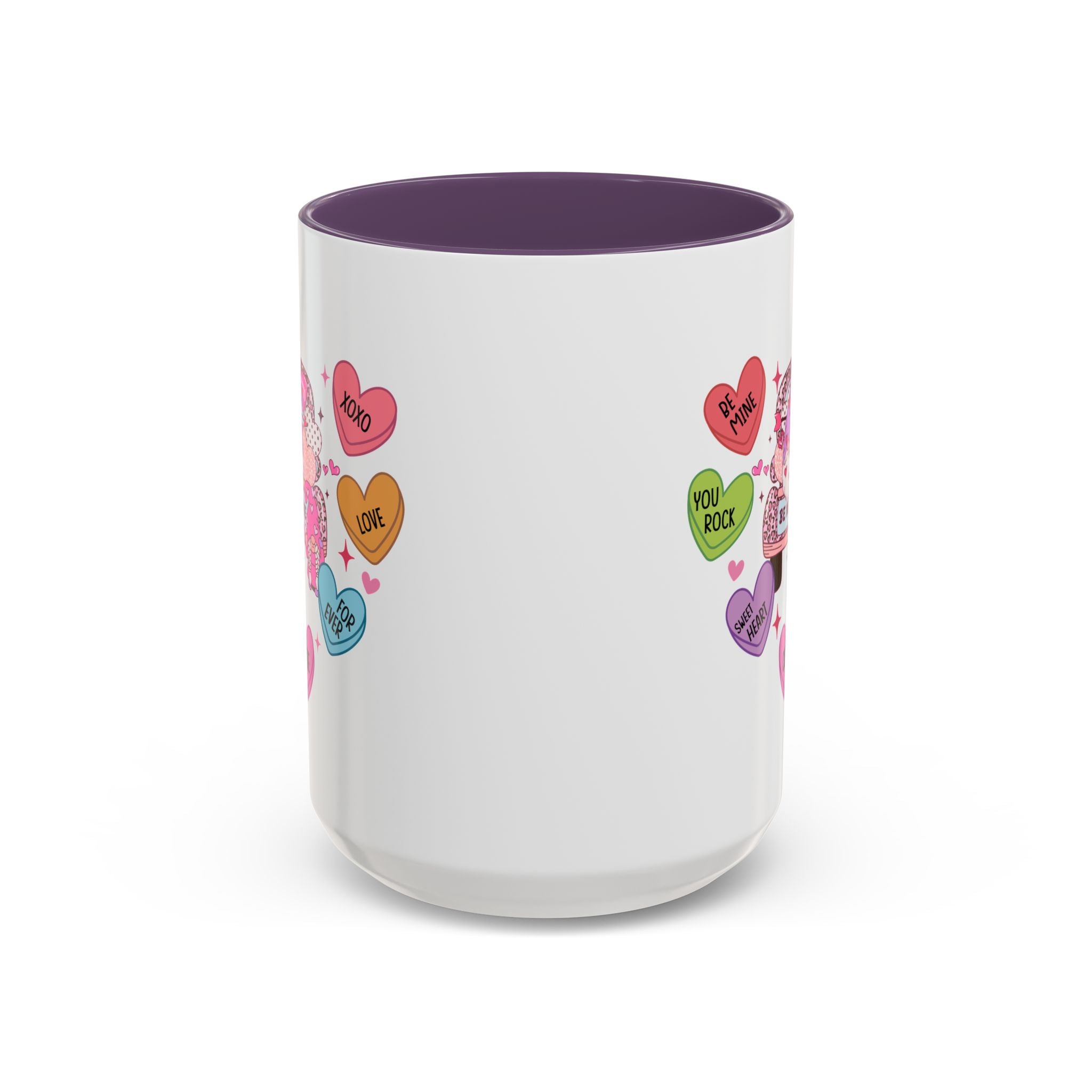 Candy Hearts Coffee Mug, Valentine's Conversation Hearts Mug, Valentines Day Coffee Mug, 15 oz 11 oz Mug, Pink Hearts Coffee Mug, Valentines Kitchen, Gift for Her