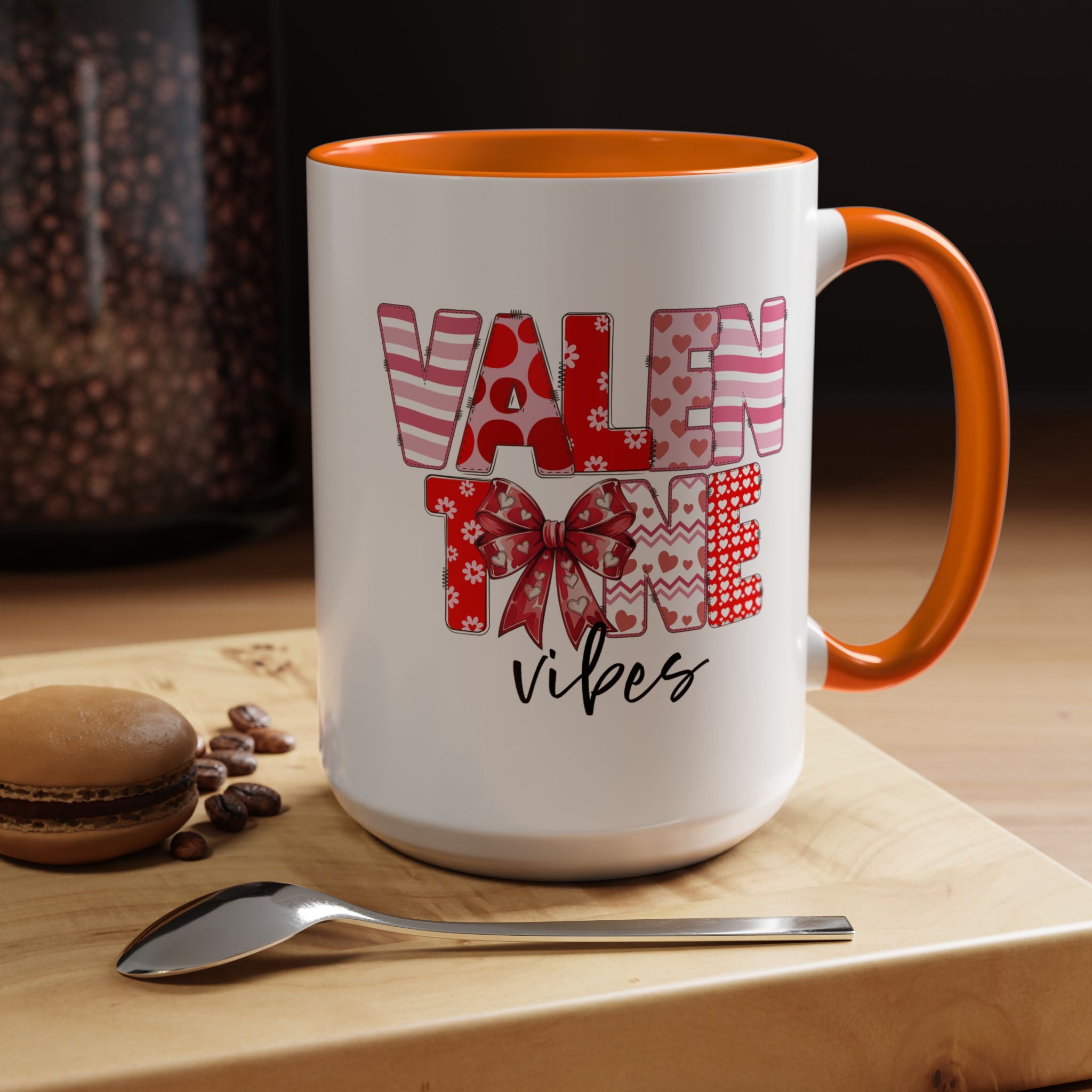 Valentine Vibes Coffee Mug, Coquette Valentine Vibes Mug, Brushstroke Valentine Coffee Cup, Gift For Her