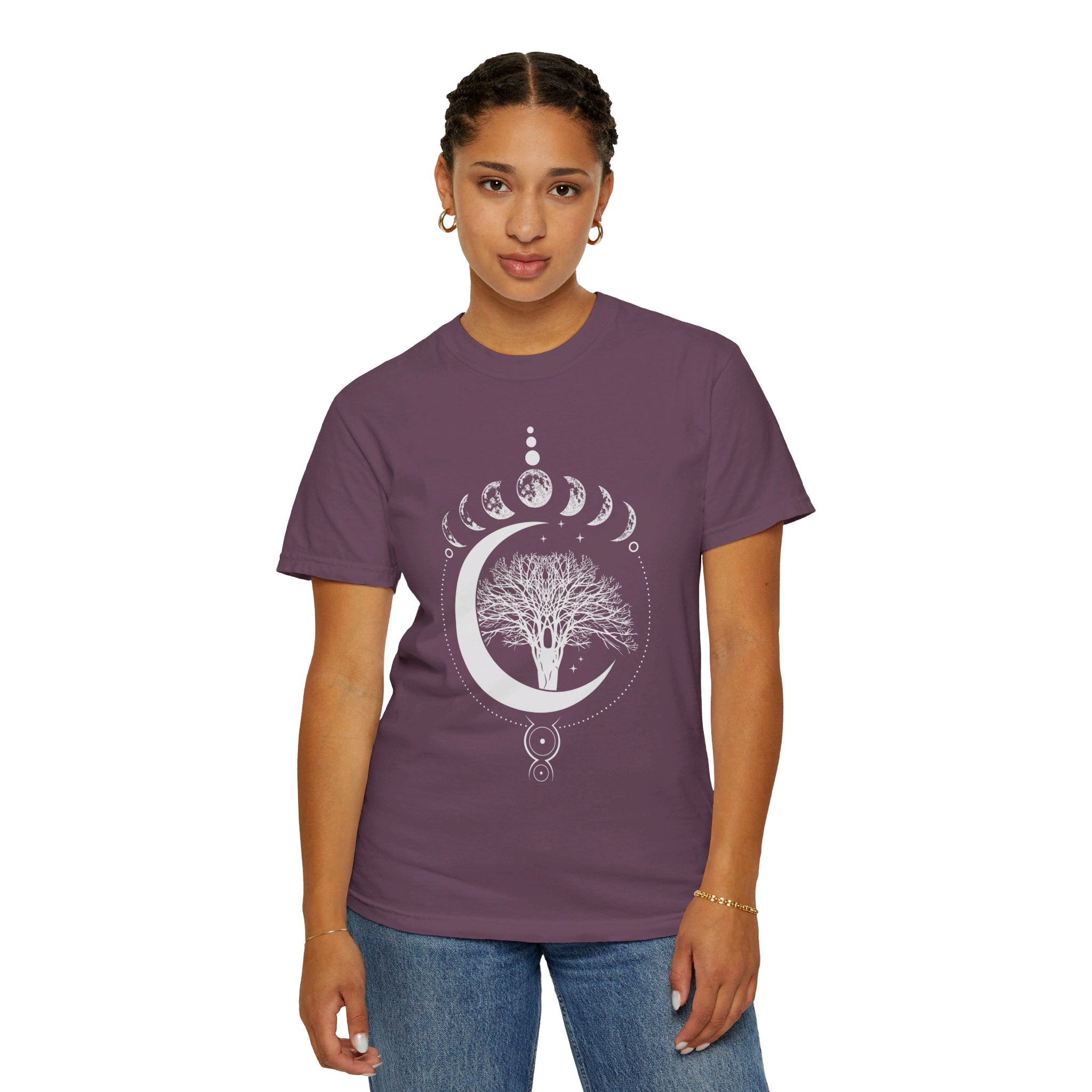 Tree Of Life Moon Phases T-Shirt, Mystical Moon Phases Shirt, Yoga Lover Tree Shirt, Phases Of The Moon Tree Of Life Tee, Spiritual Shirt