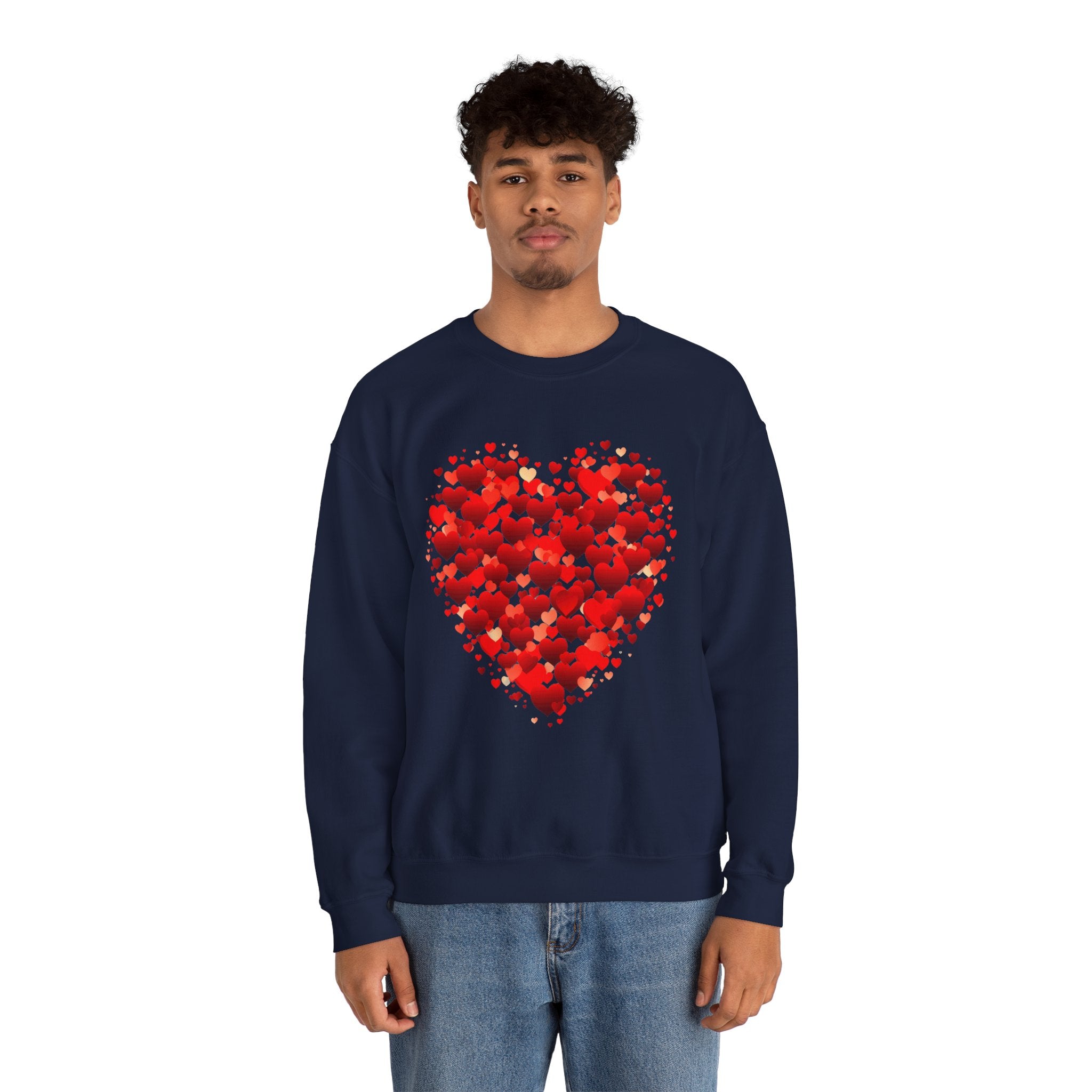 Valentines Day Cute Heart Sweatshirt, Valentines Shirt, Valentines Double Heart Sweatshirt, Red Heart Sweater, Valentines Love Shirt, Love Sweater