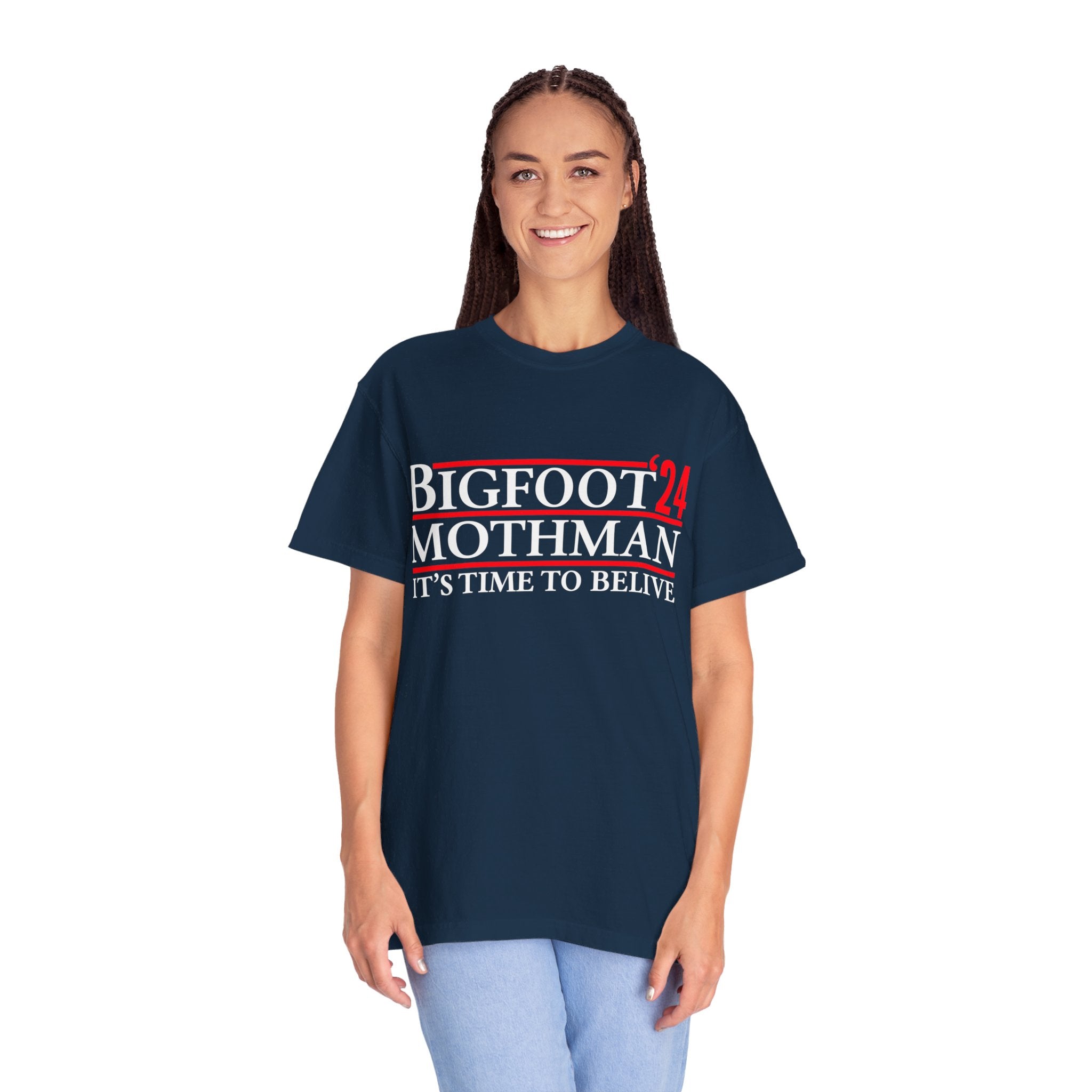 UNIDAZE Bigfoot Mothman 2024 President Election Shirt, Funny Vote Bigfoot Political Satire Humor Tee, Unique T-Shirt Gift for Men and Women Printify 2024 election shirt bigfoot lover shirt bigfoot shirt bigfoot usa Cotton Crew neck DTG for president funny 2024 election funny bigfoot shirt funny election shirt joke shirt Men's Clothing mothman shirt Oversized political satire sasquatch shirt T-shirts TikTok Unisex vote bigfoot Women's Clothing