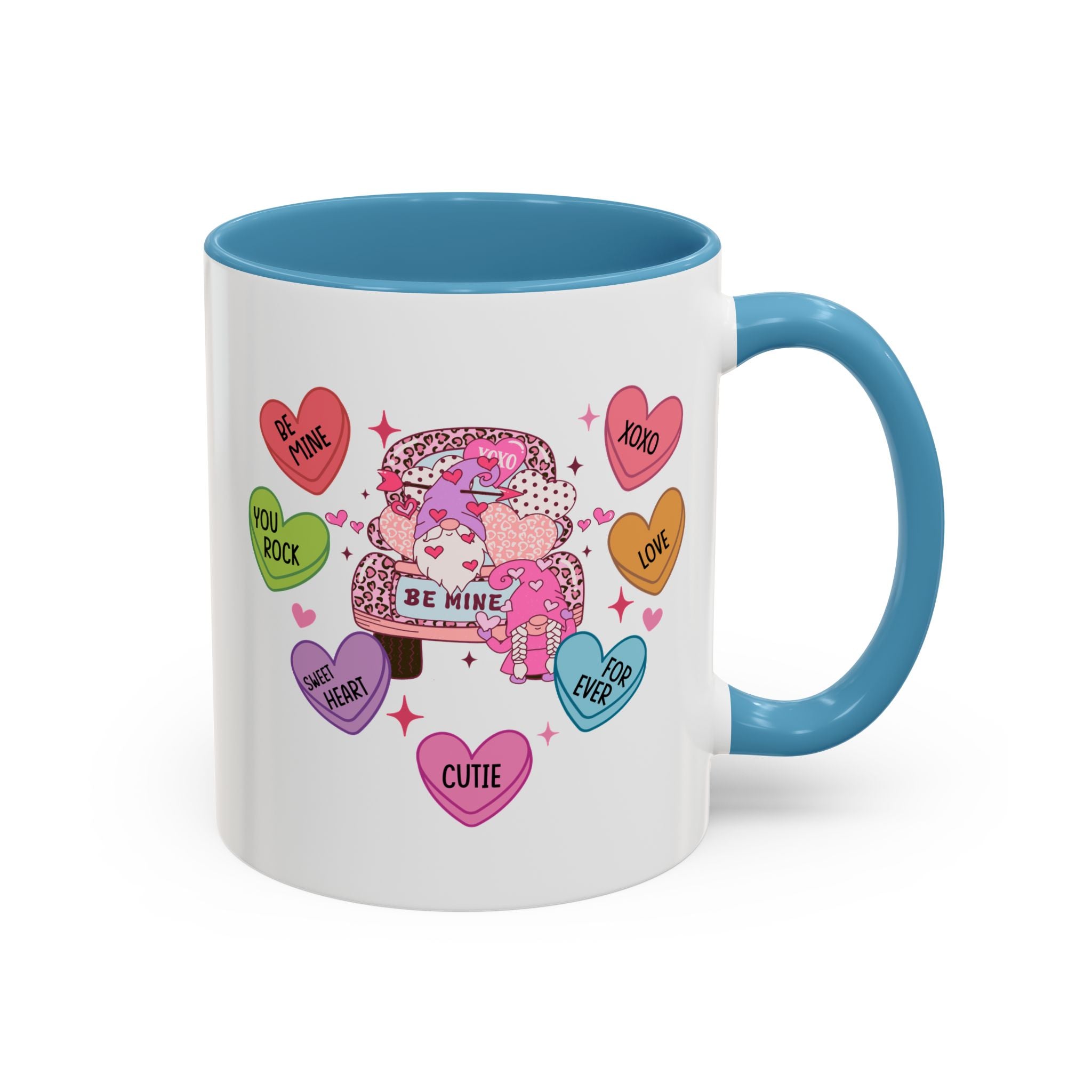 Candy Hearts Coffee Mug, Valentine's Conversation Hearts Mug, Valentines Day Coffee Mug, 15 oz 11 oz Mug, Pink Hearts Coffee Mug, Valentines Kitchen, Gift for Her